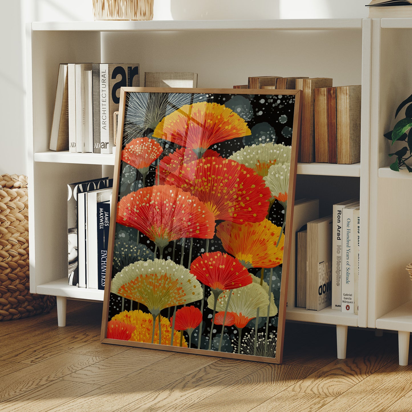 Coral Blooms Dance Against Midnight