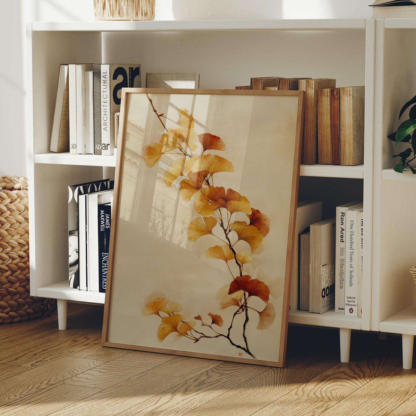 Golden Ginkgo Leaves Dance Softly