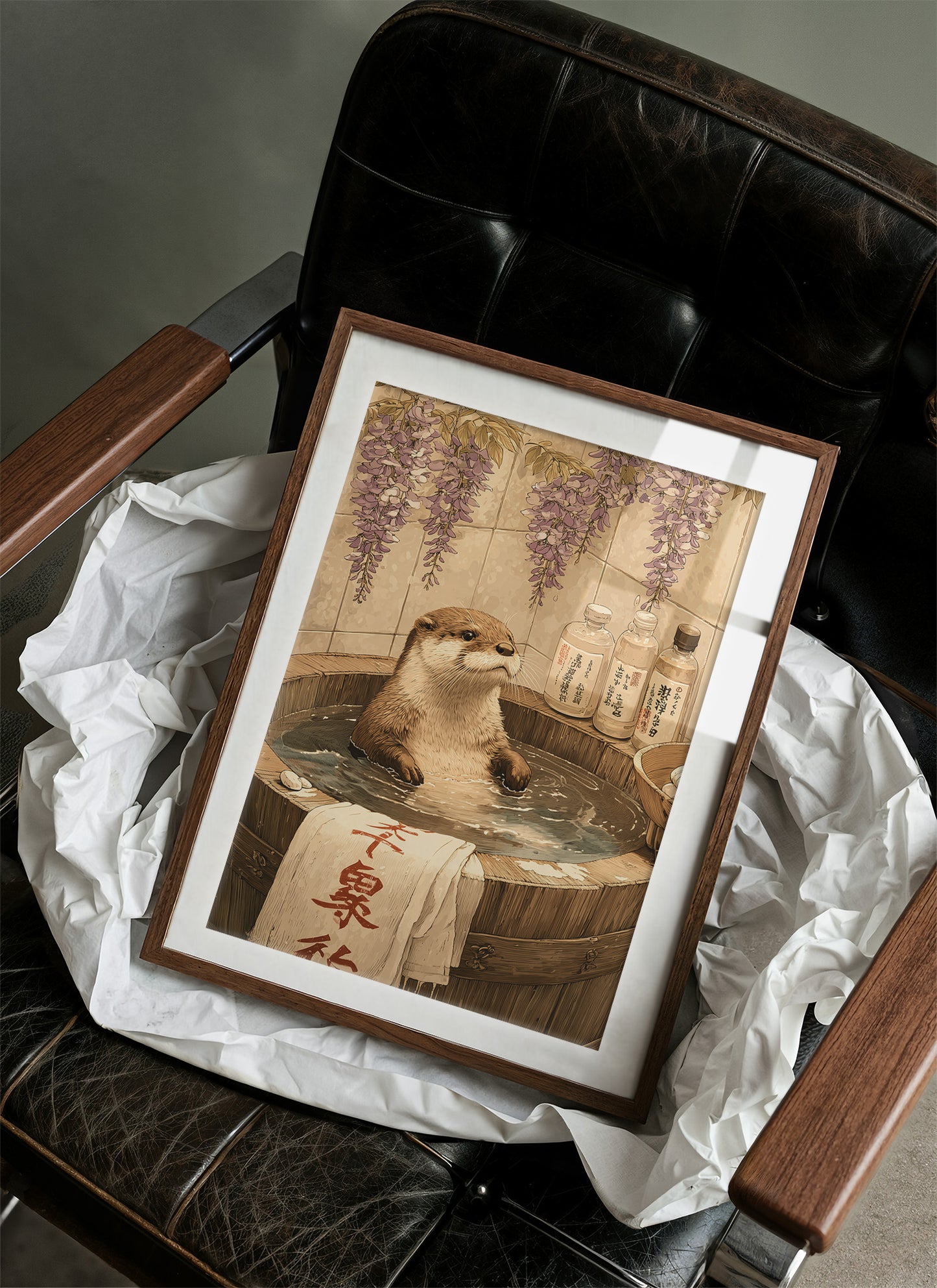 Otter's Bath Under Wisteria Blooms