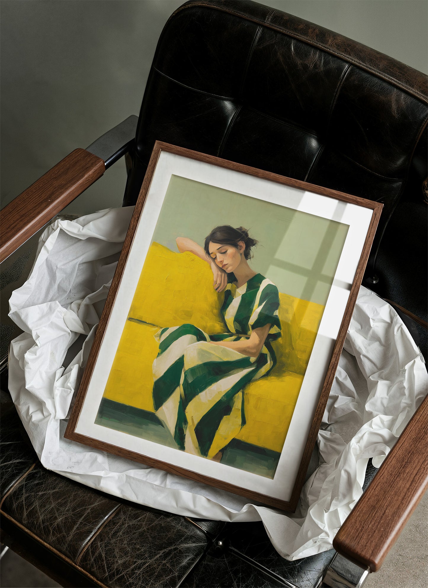 Sunlit Rest In Emerald And Gold