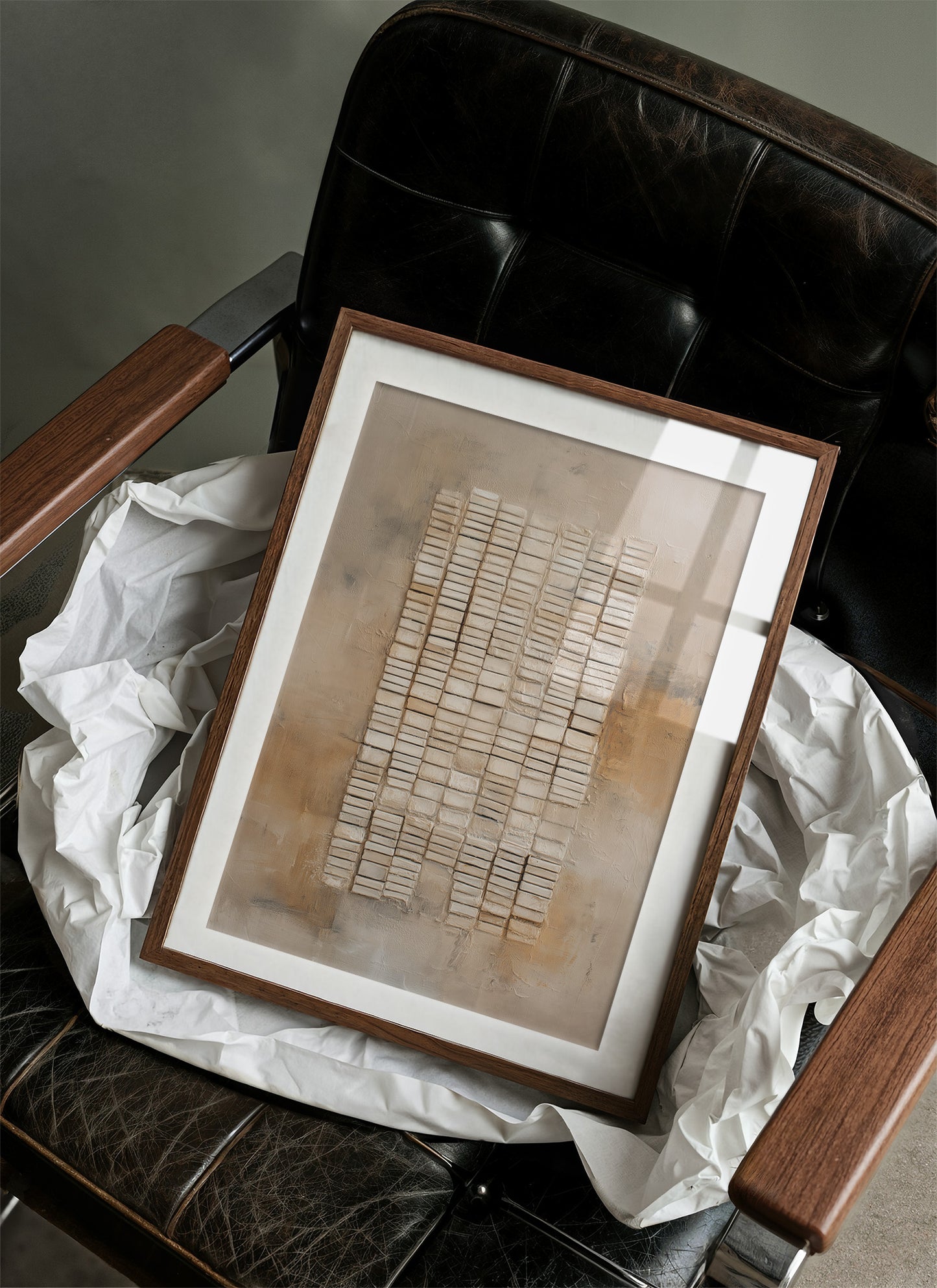 Sunlit Bar Cart Meets Abstract Lines