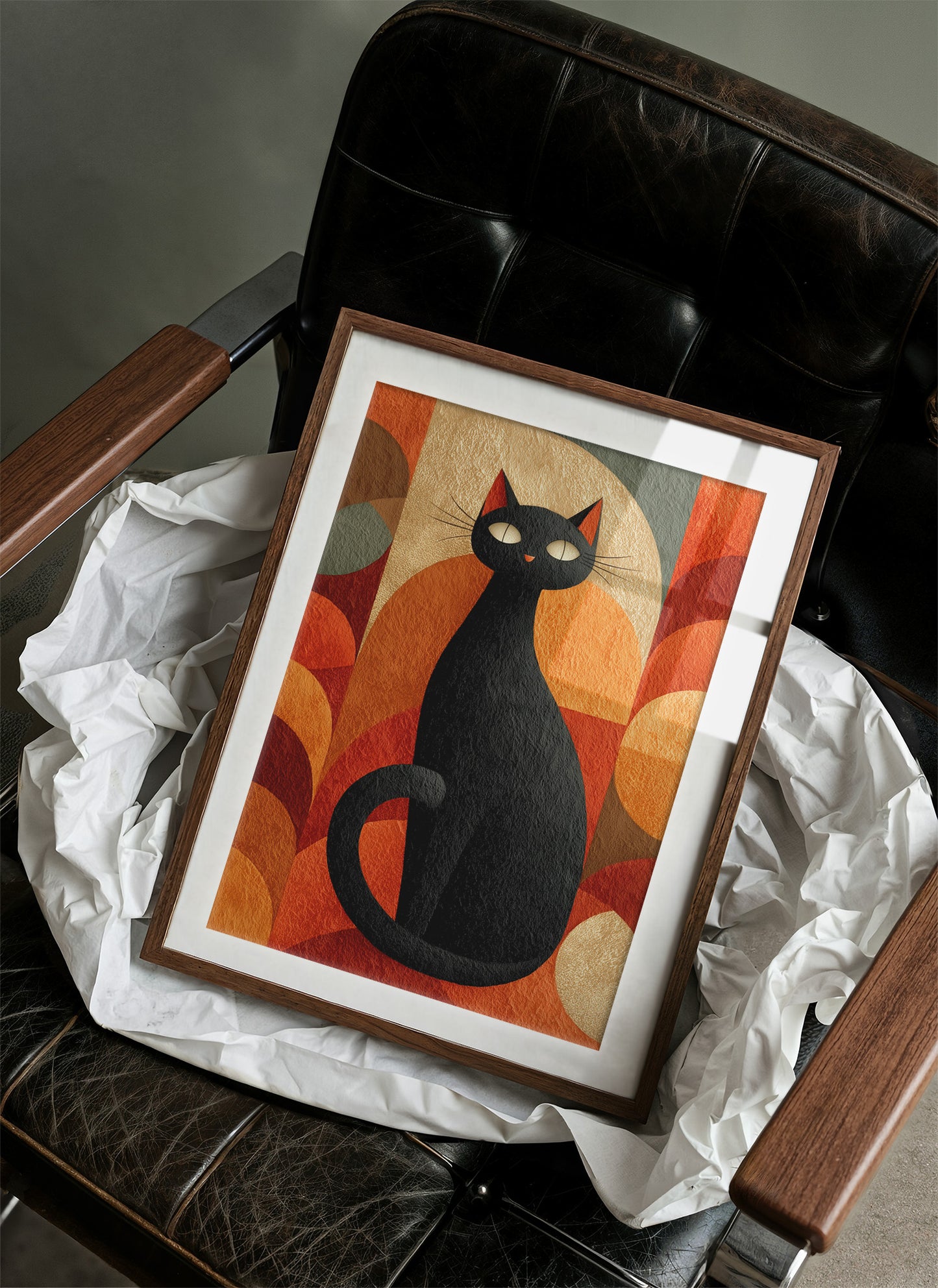 Autumn Cat Dances With Circles