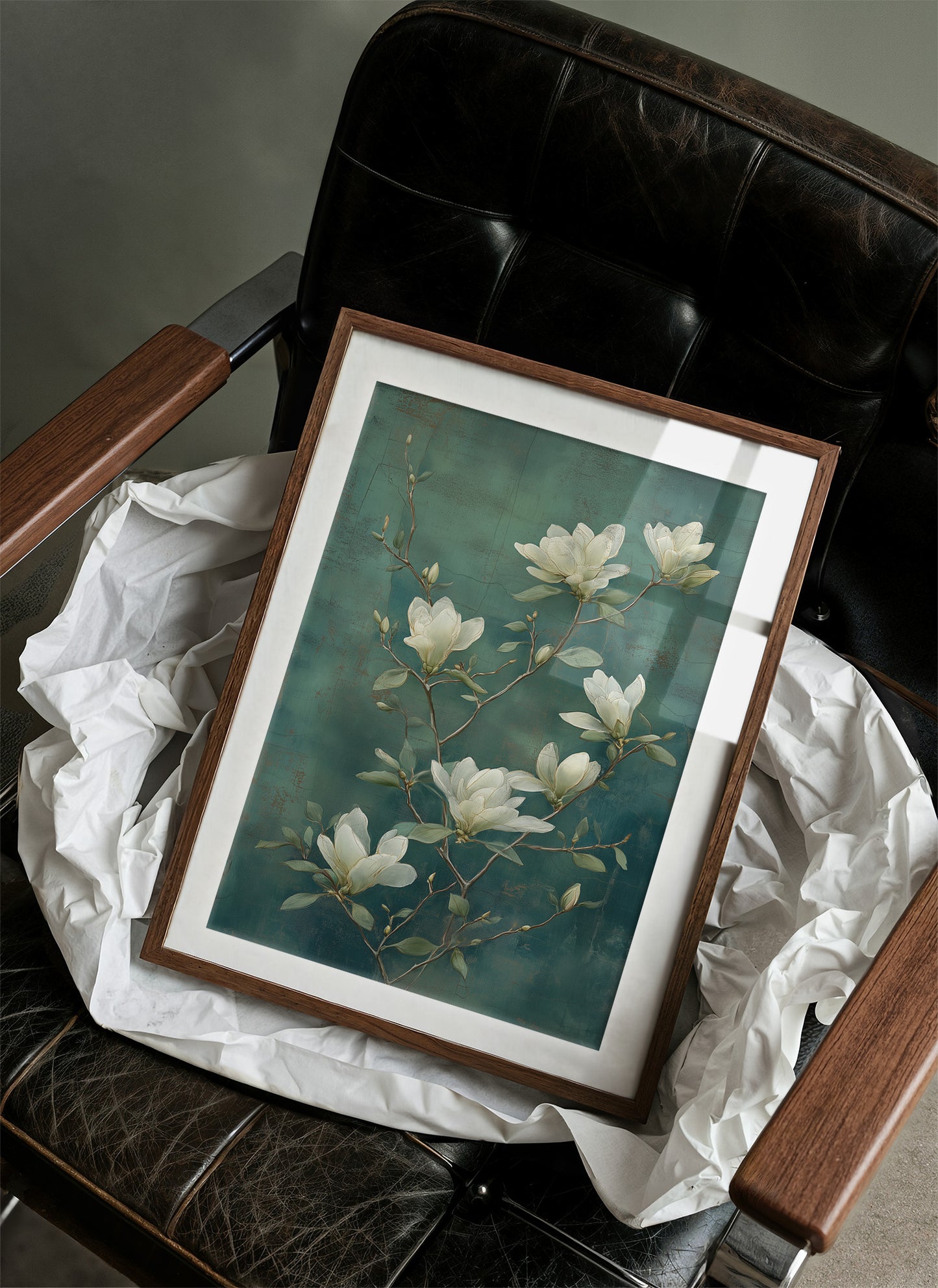Magnolias Dance In Teal Waters