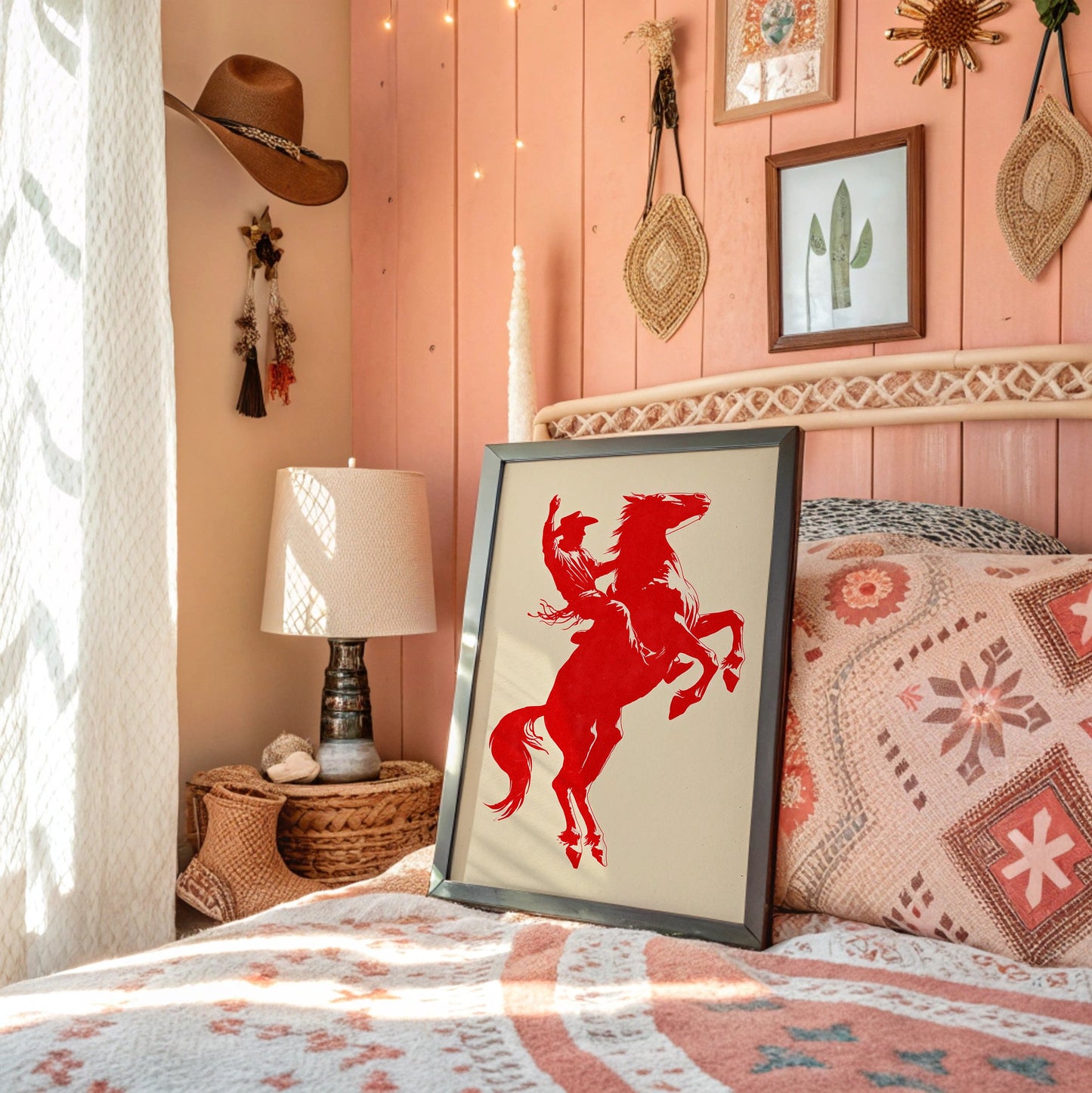 Wild Spirit In Crimson Silhouette