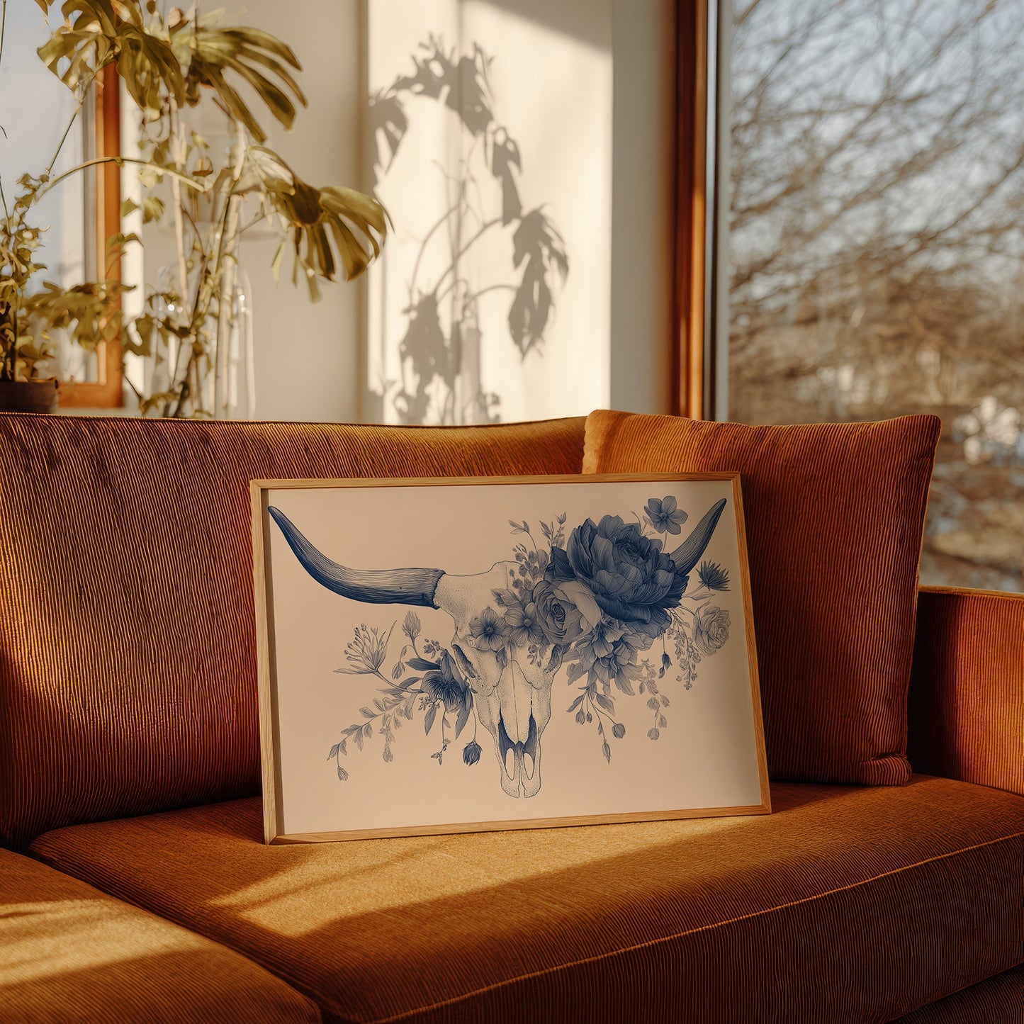 Indigo Blooms Crown Ancient Bones