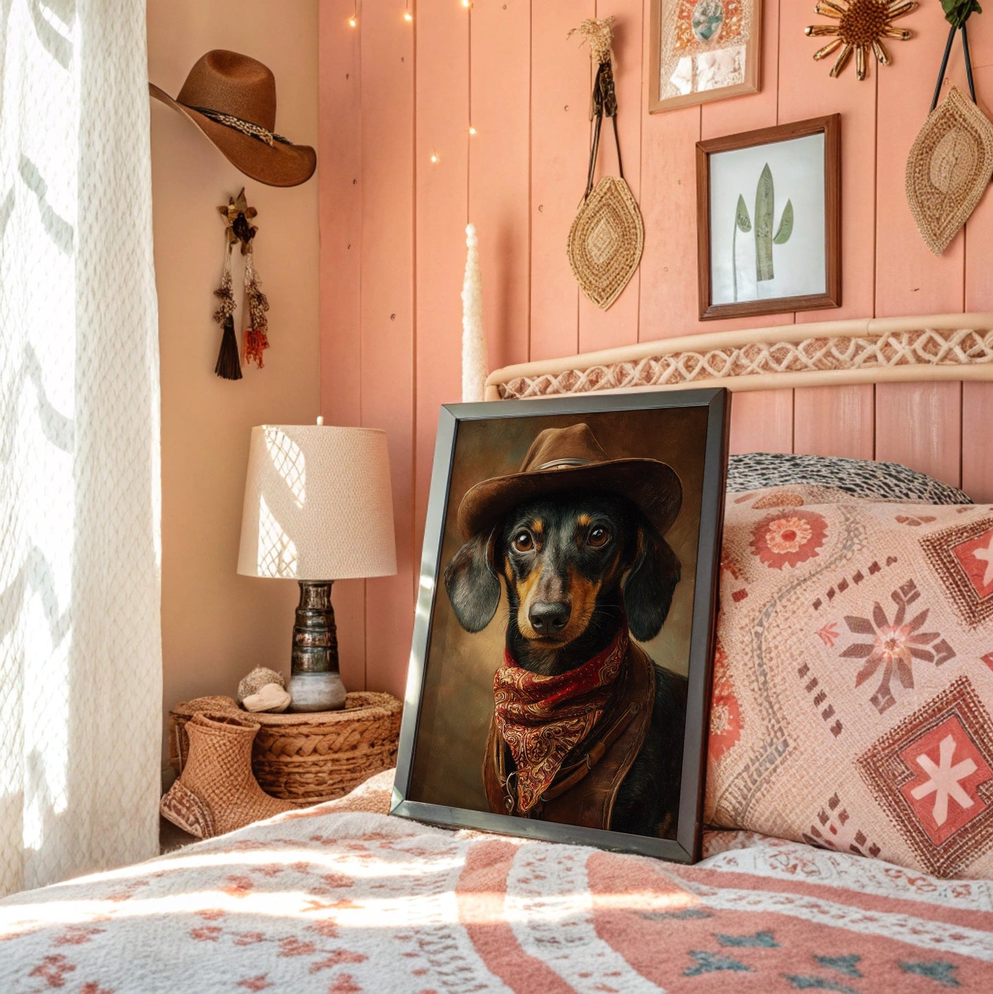 Dachshund With Western Flair
