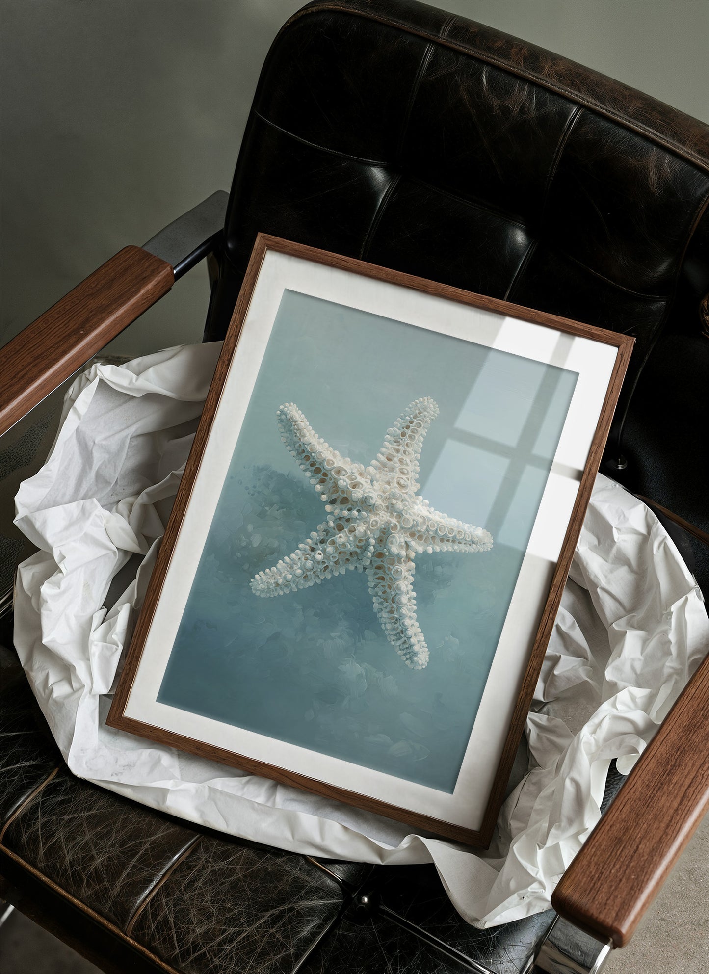 Coastal Memory In Wooden Frame