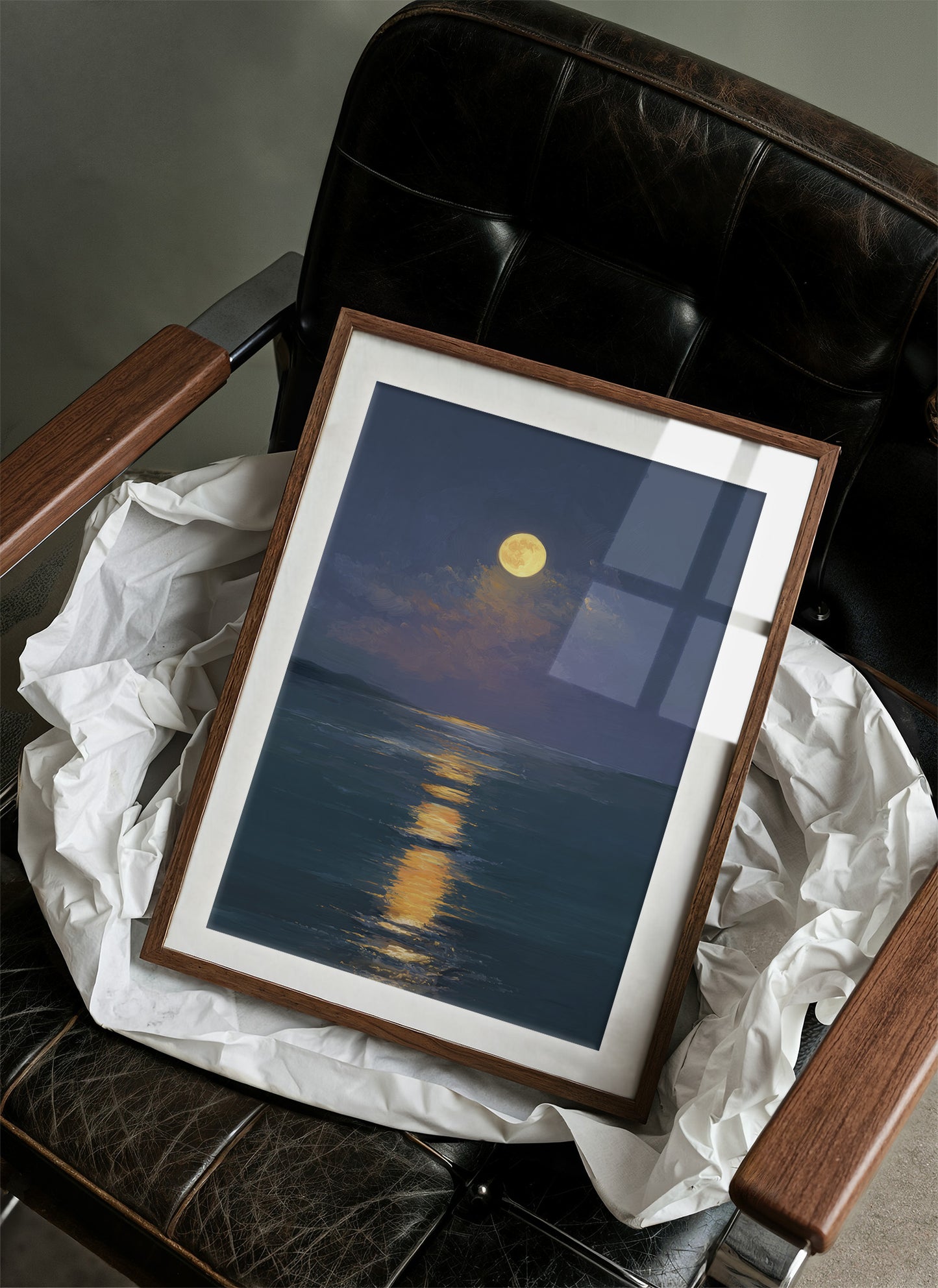 Golden Path Across Midnight Waters