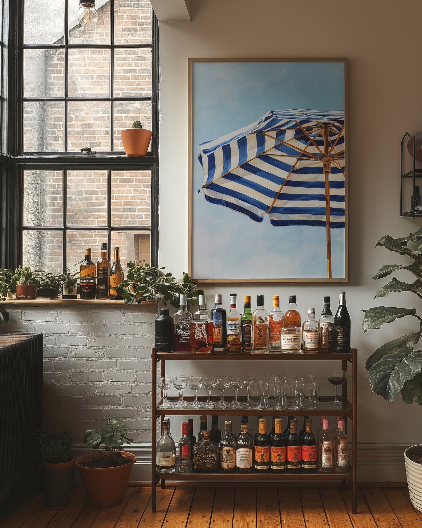Azure Stripes Shelter Mediterranean Dreams