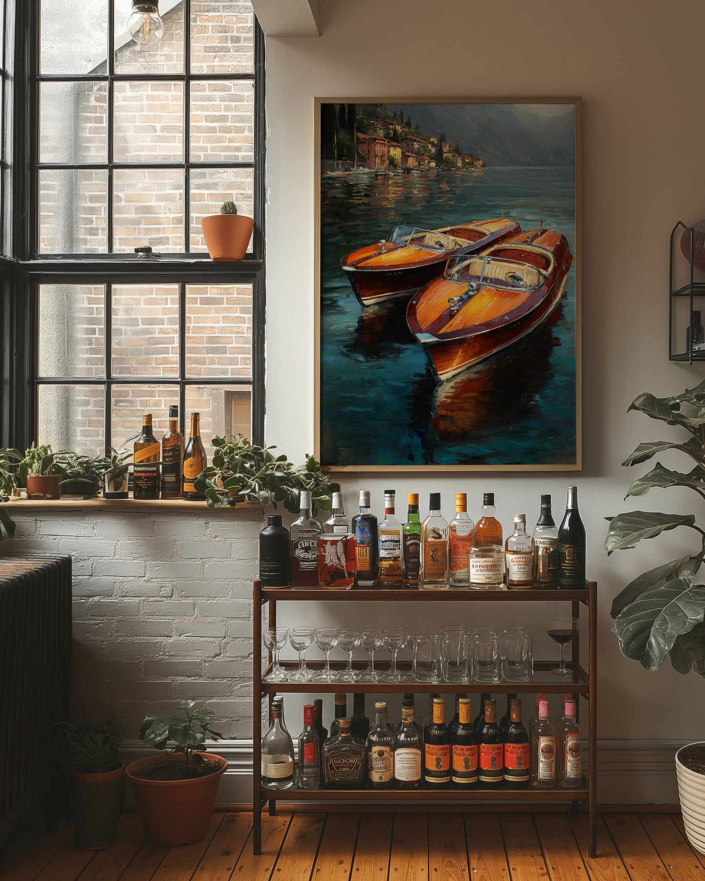 Varnished Vessels Await Mediterranean Twilight
