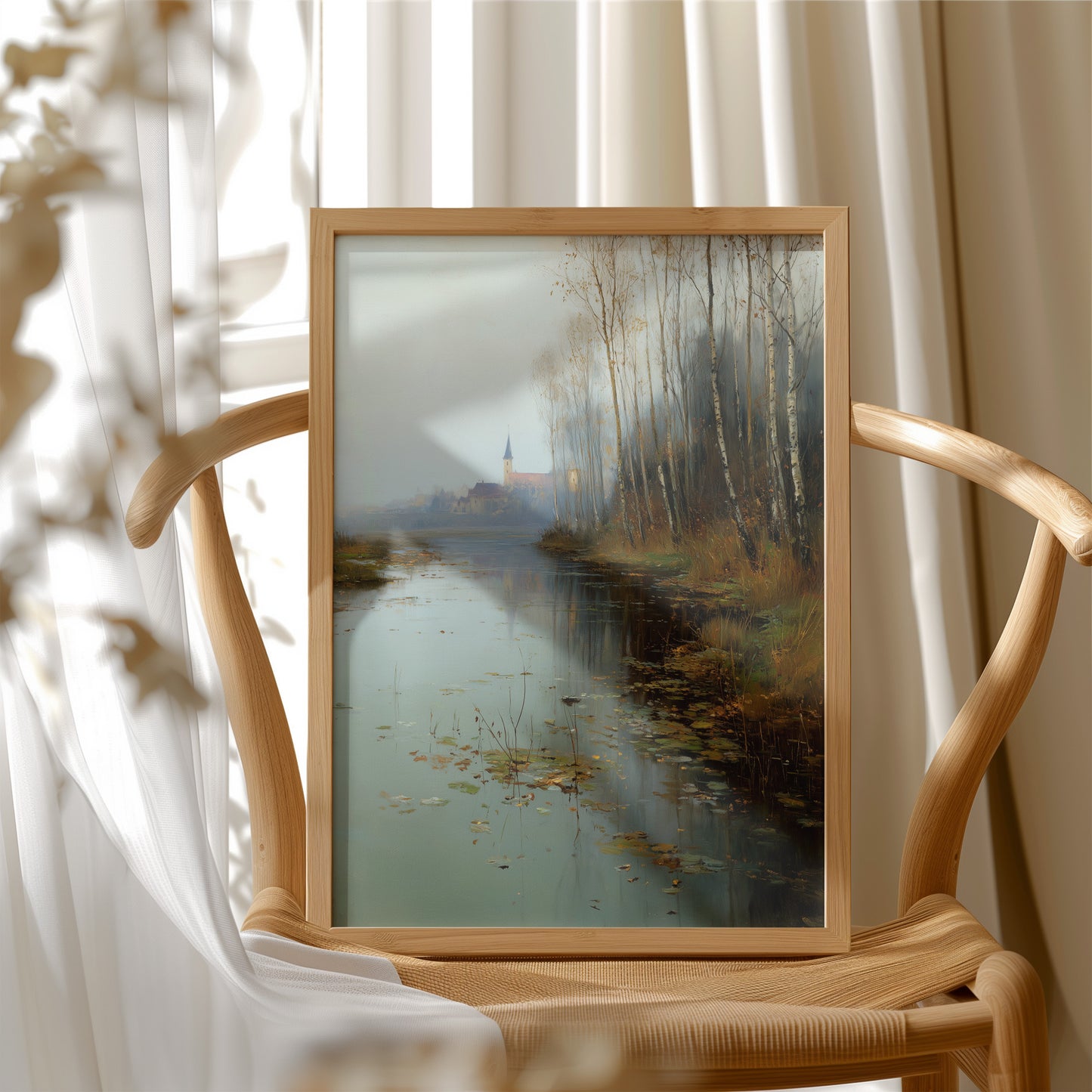 Autumn Whispers Across Misty Waters