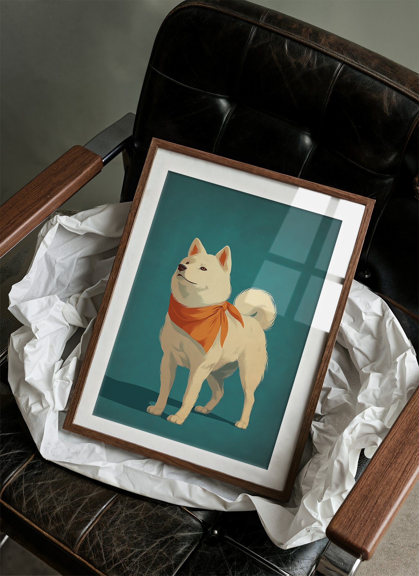 Loyal Companion in Teal and Tangerine
