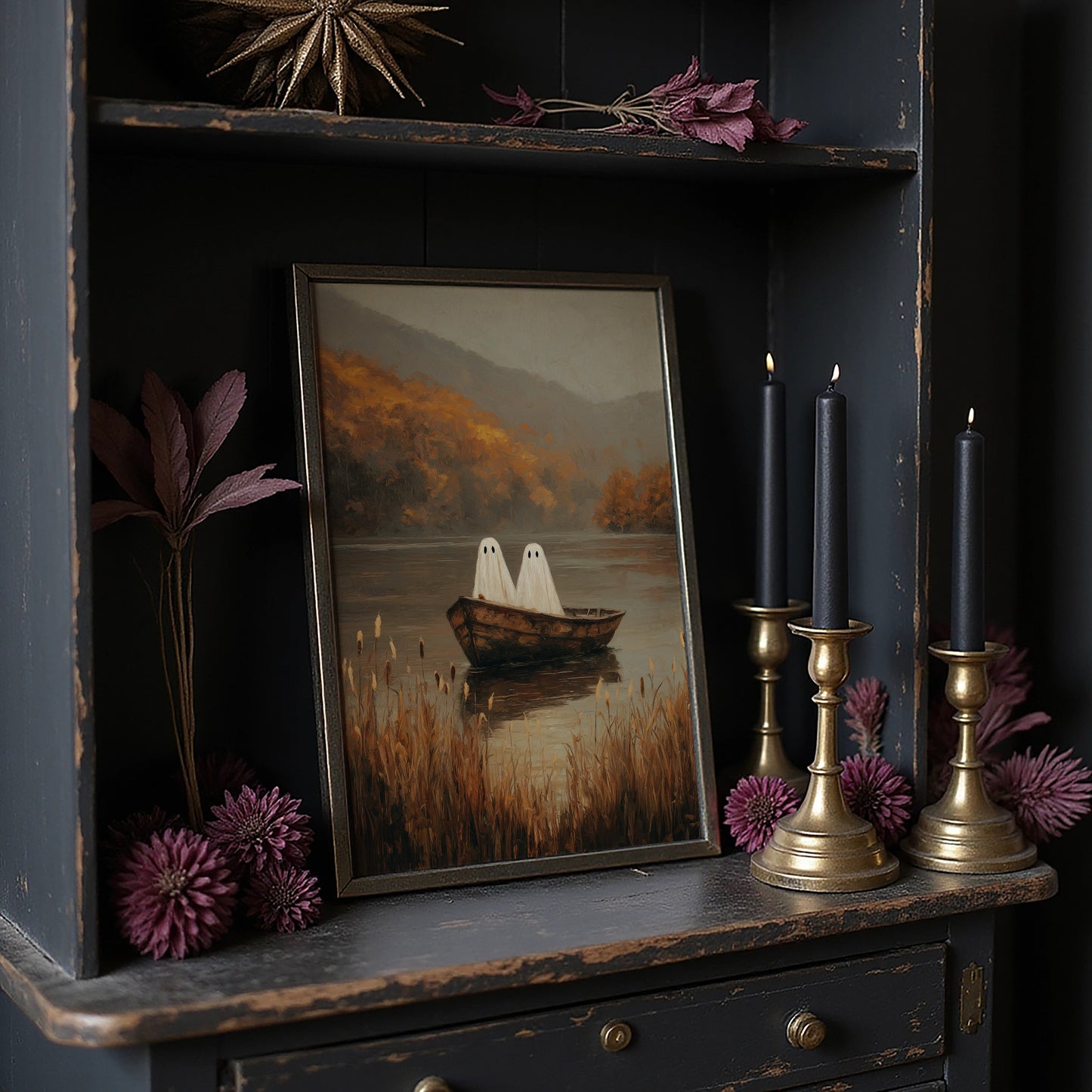 Ghostly Voyage Through Autumn Mist