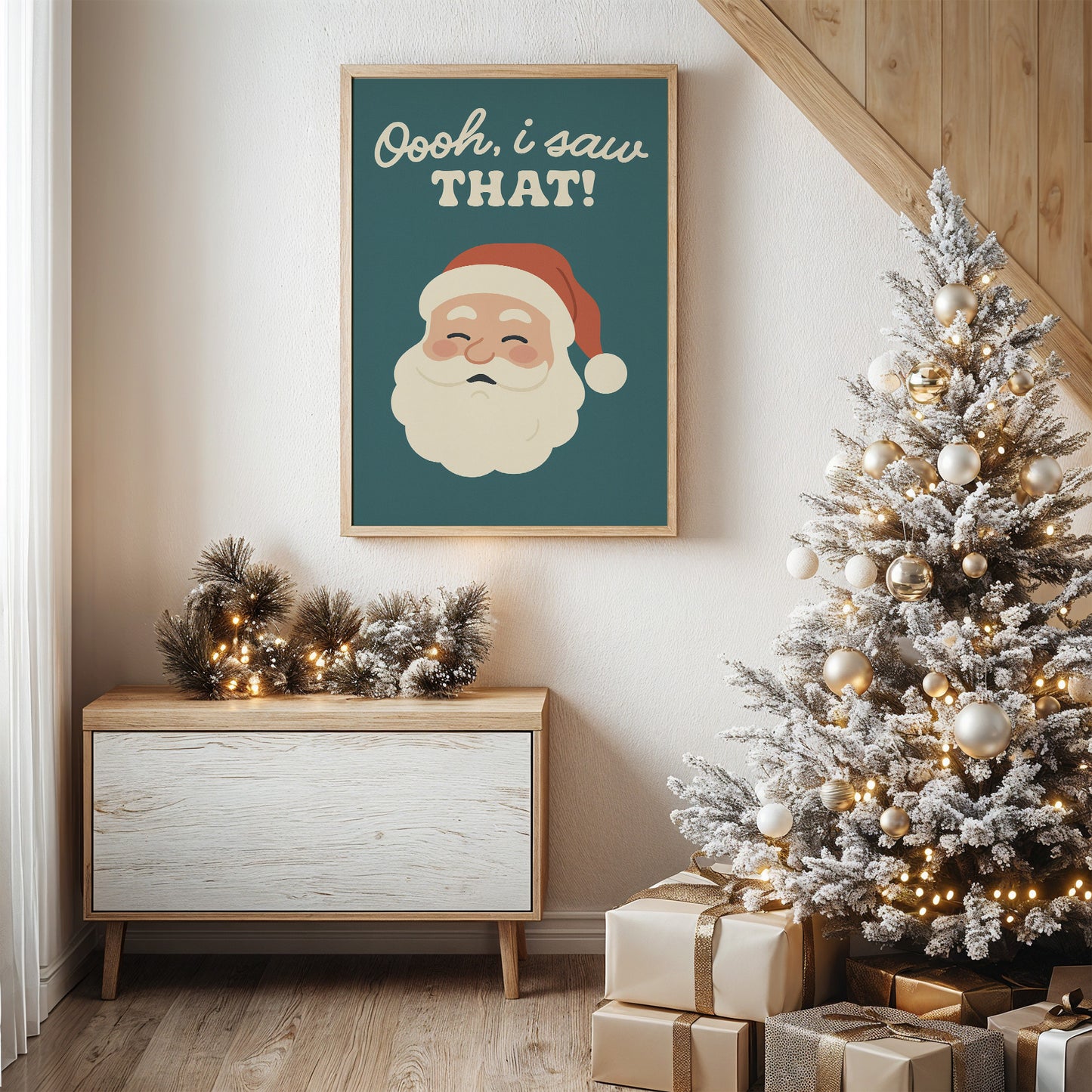 Jolly Words On Teal Canvas