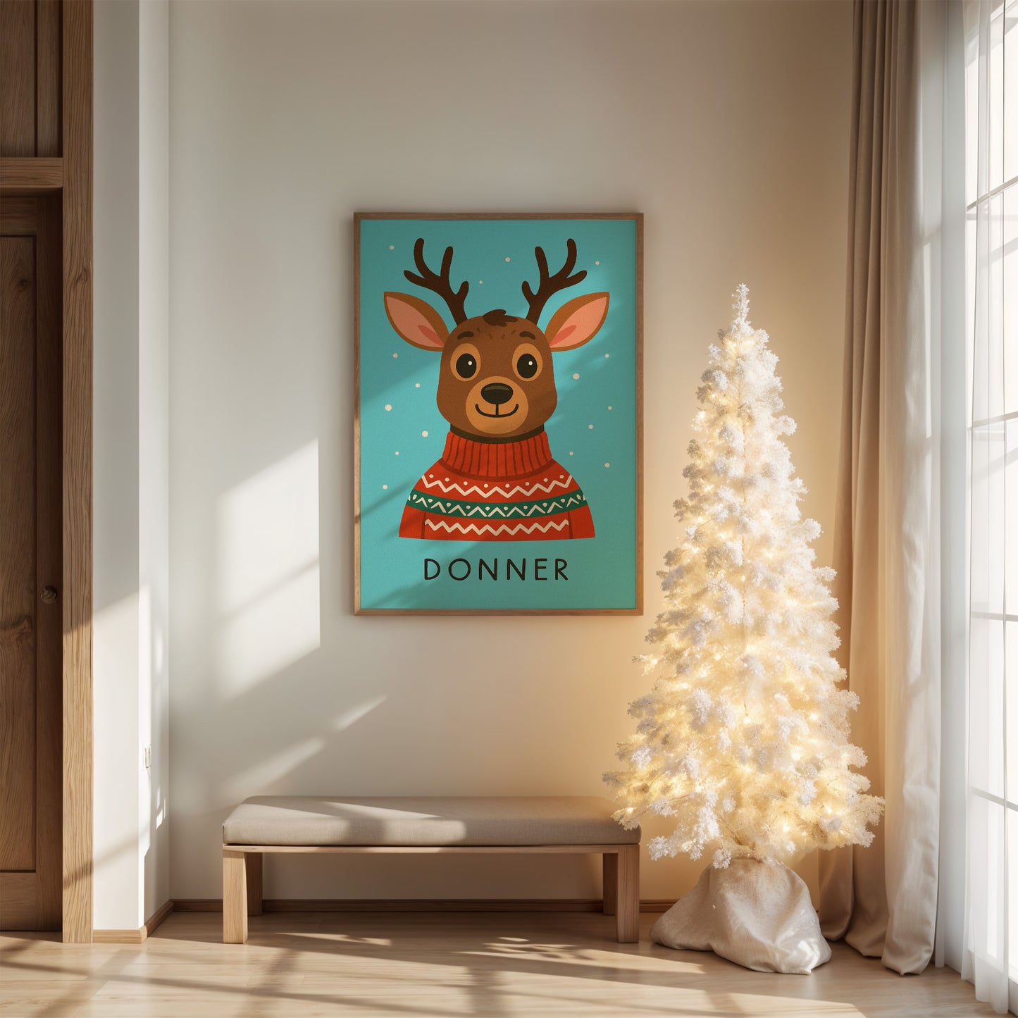 Holiday Reindeer In Festive Sweater