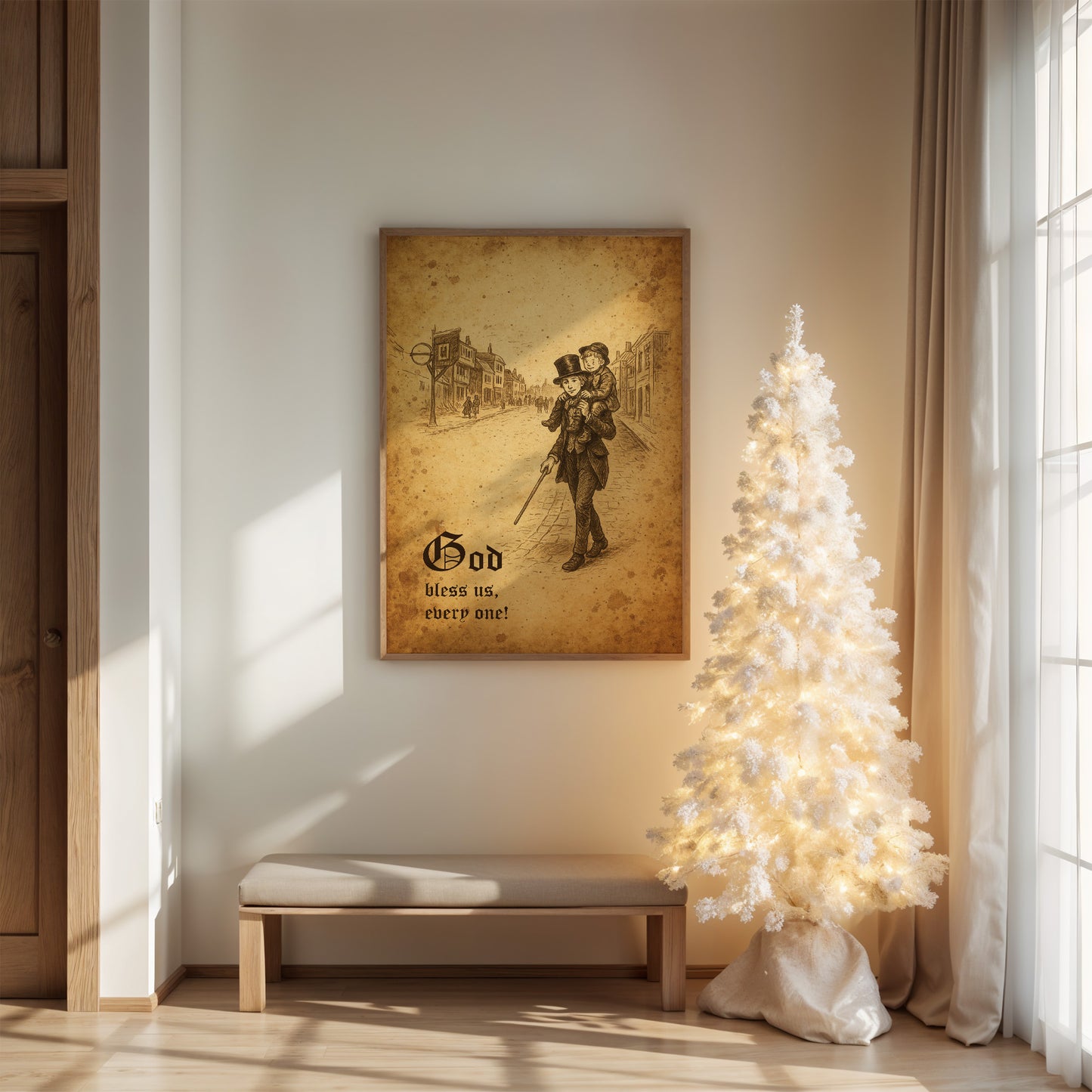 Victorian Streets At Christmas Time