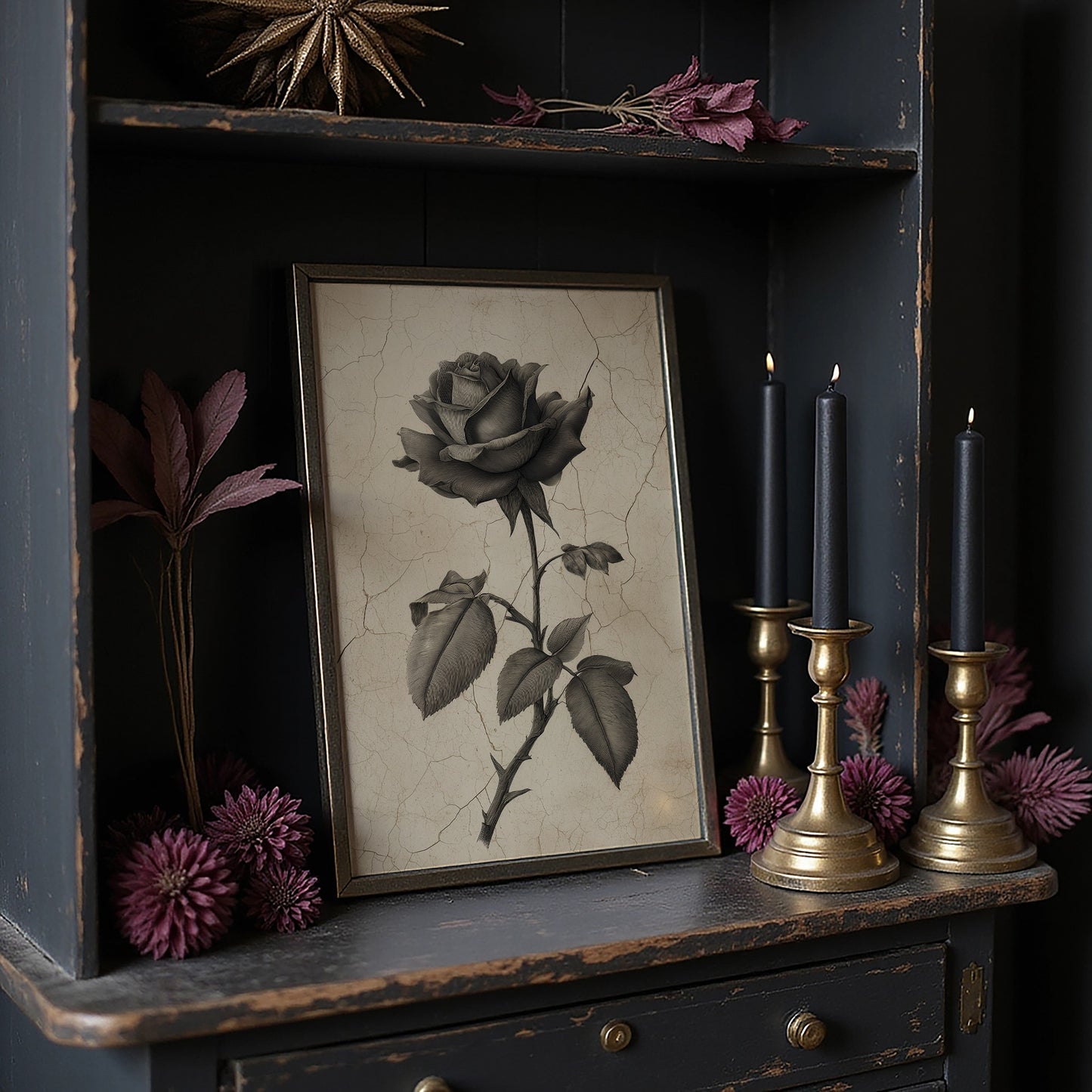 Faded Bloom In Midnight Parlor