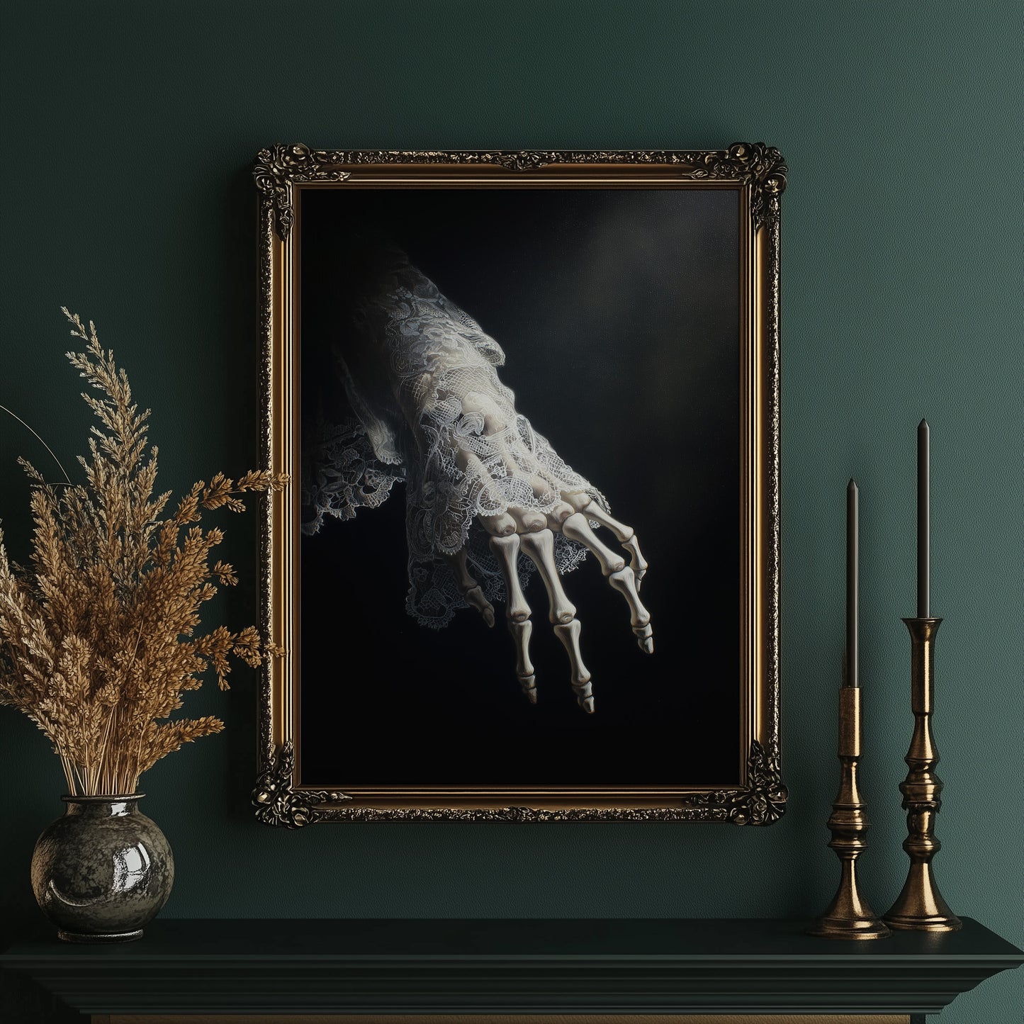 Delicate Bones Behind Lace Curtains