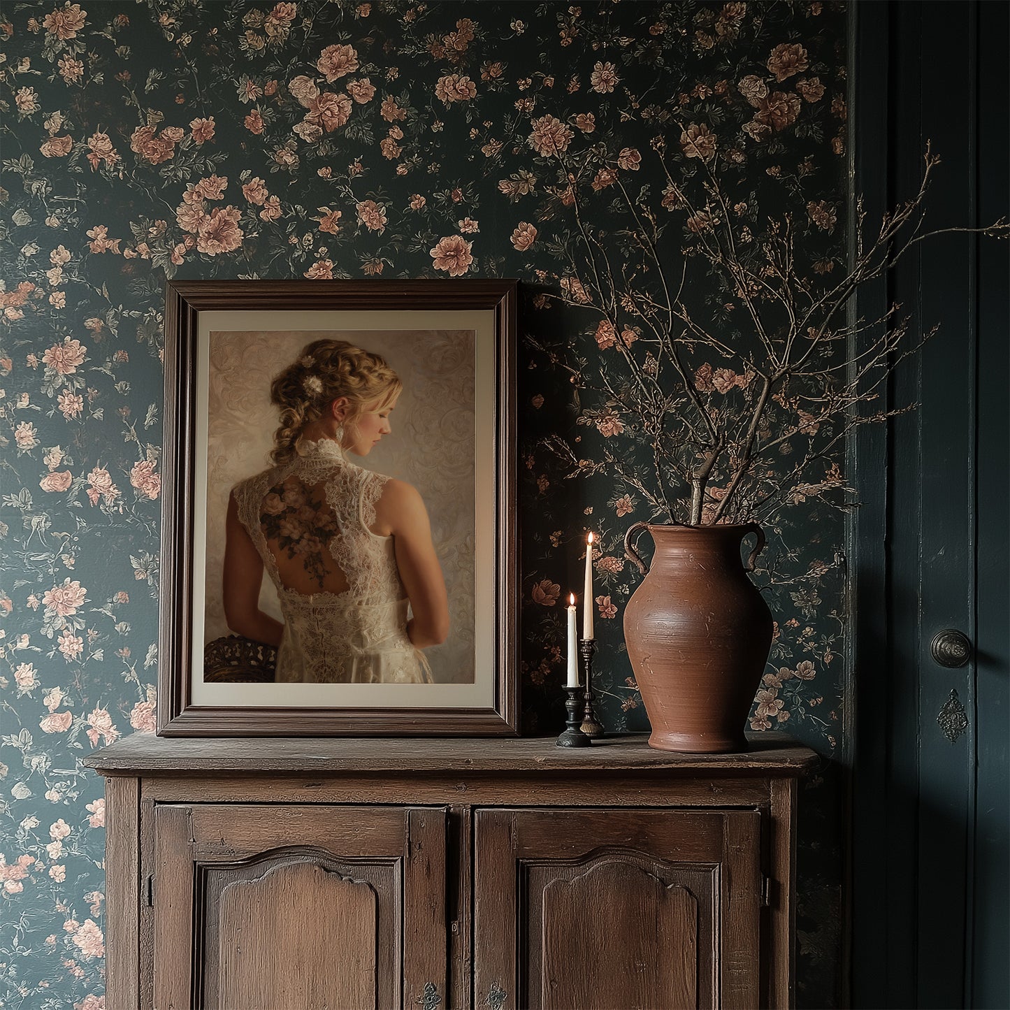Lace And Roses Await Dusk
