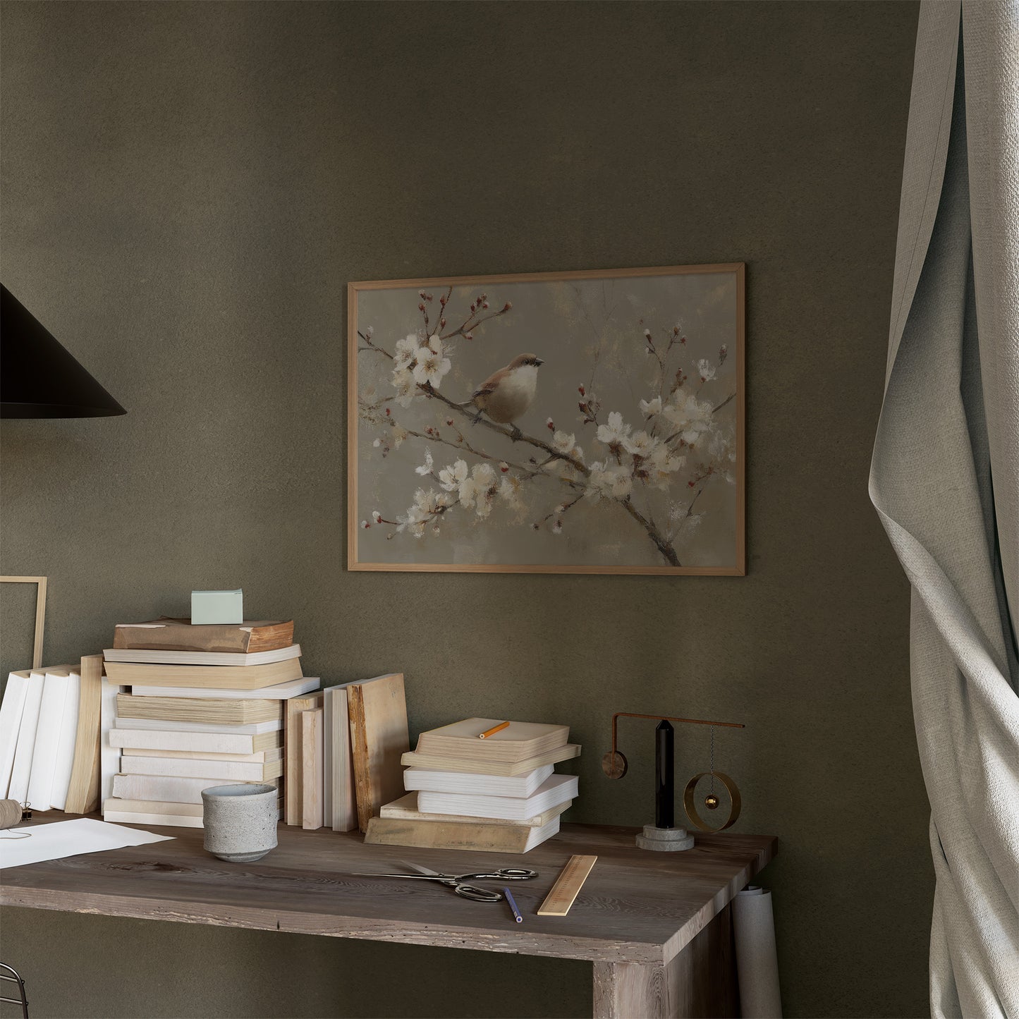 Sparrow Among Spring's First Blossoms