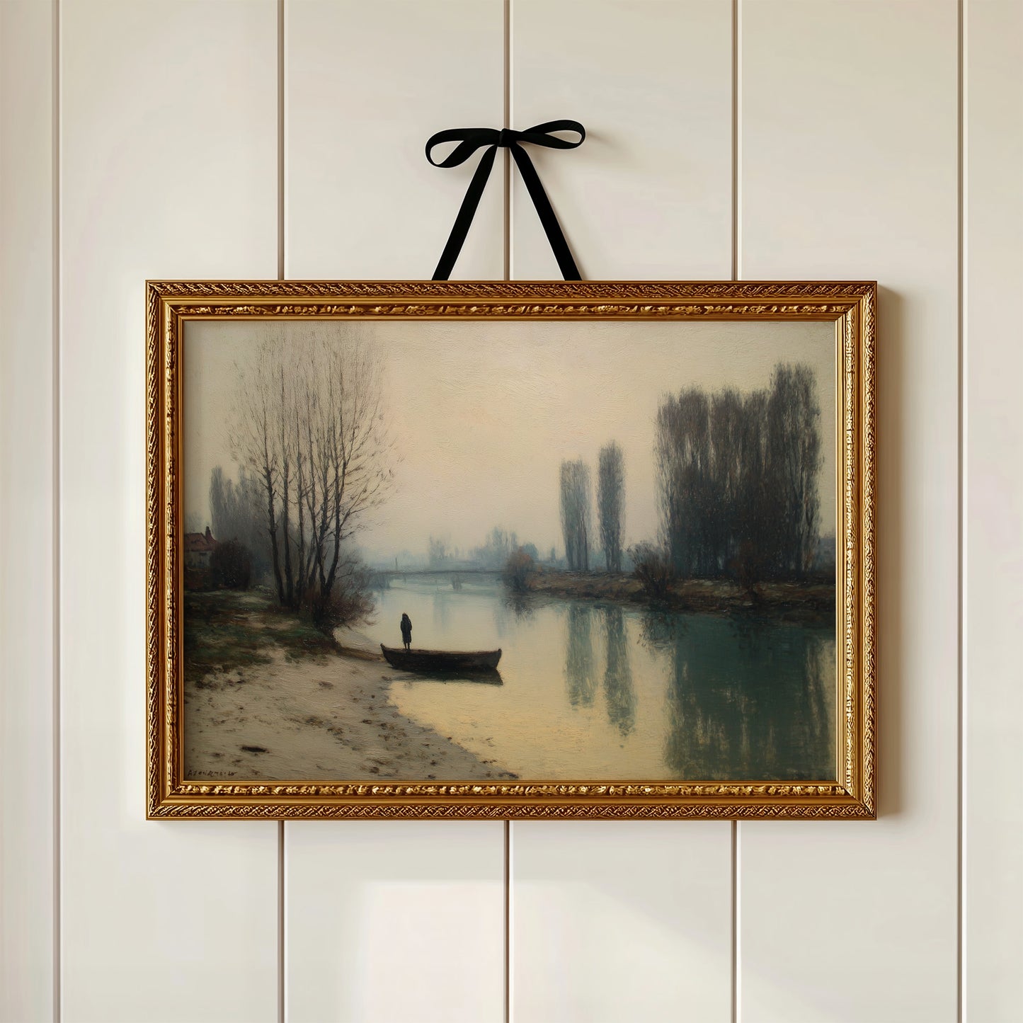 Solitary Shore In Misty Light