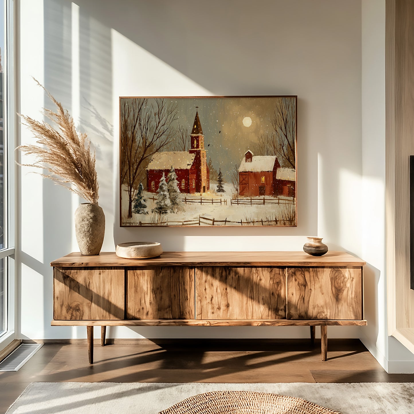 Quiet Village Under Winter Stars