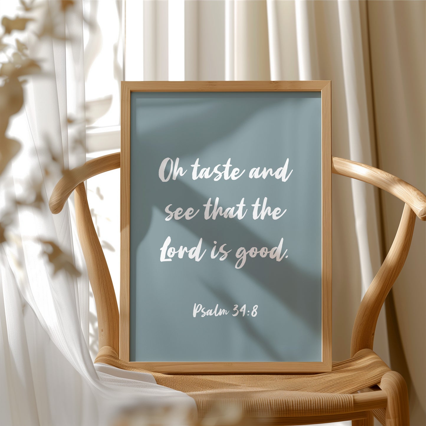 Sacred Words On Sage Canvas