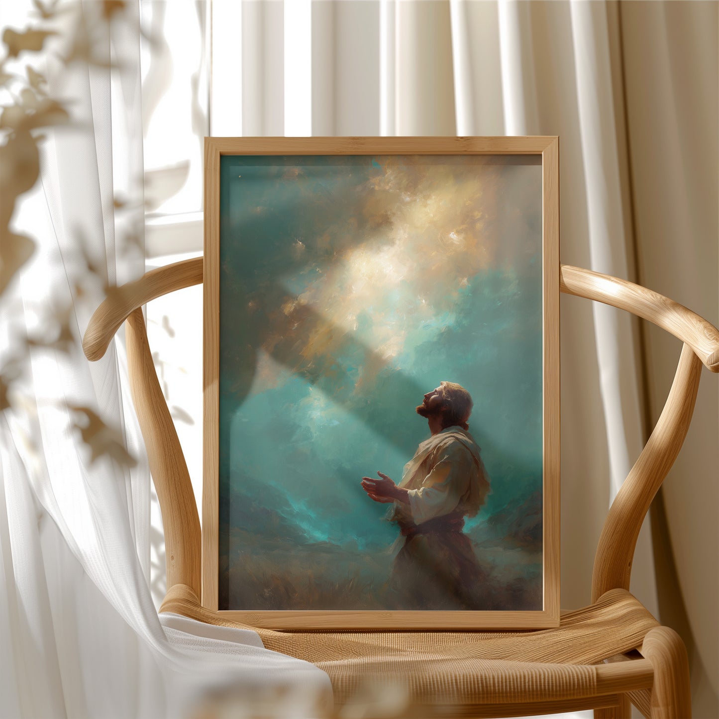 Divine Light Breaks Through Turquoise Heavens
