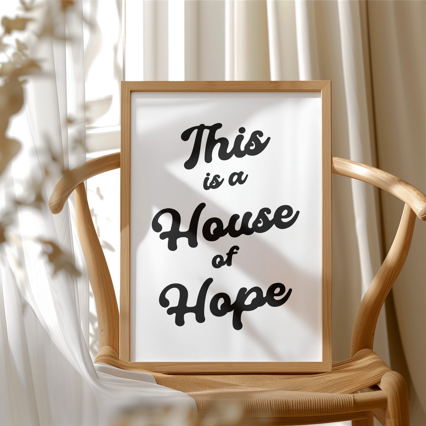 Sanctuary Words Embrace White Canvas