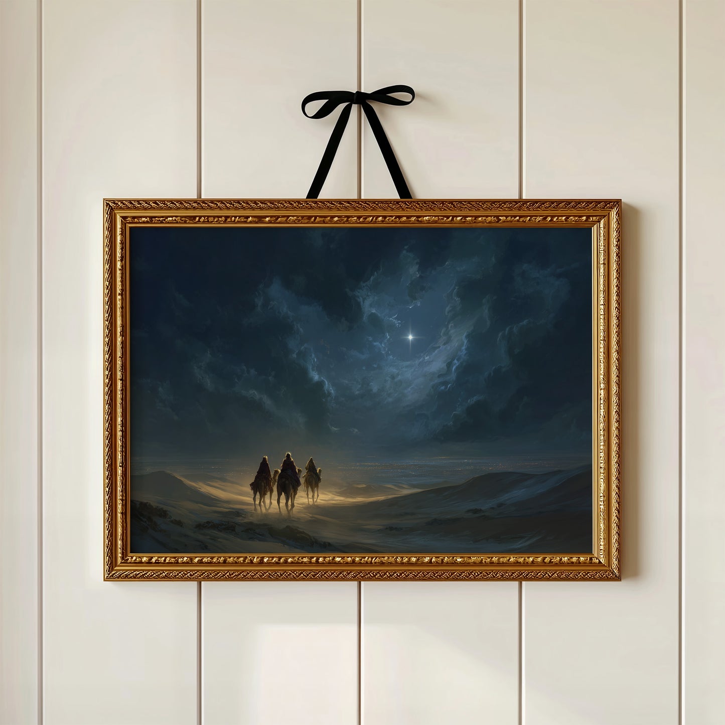 Celestial Beacon Guides Desert Wanderers