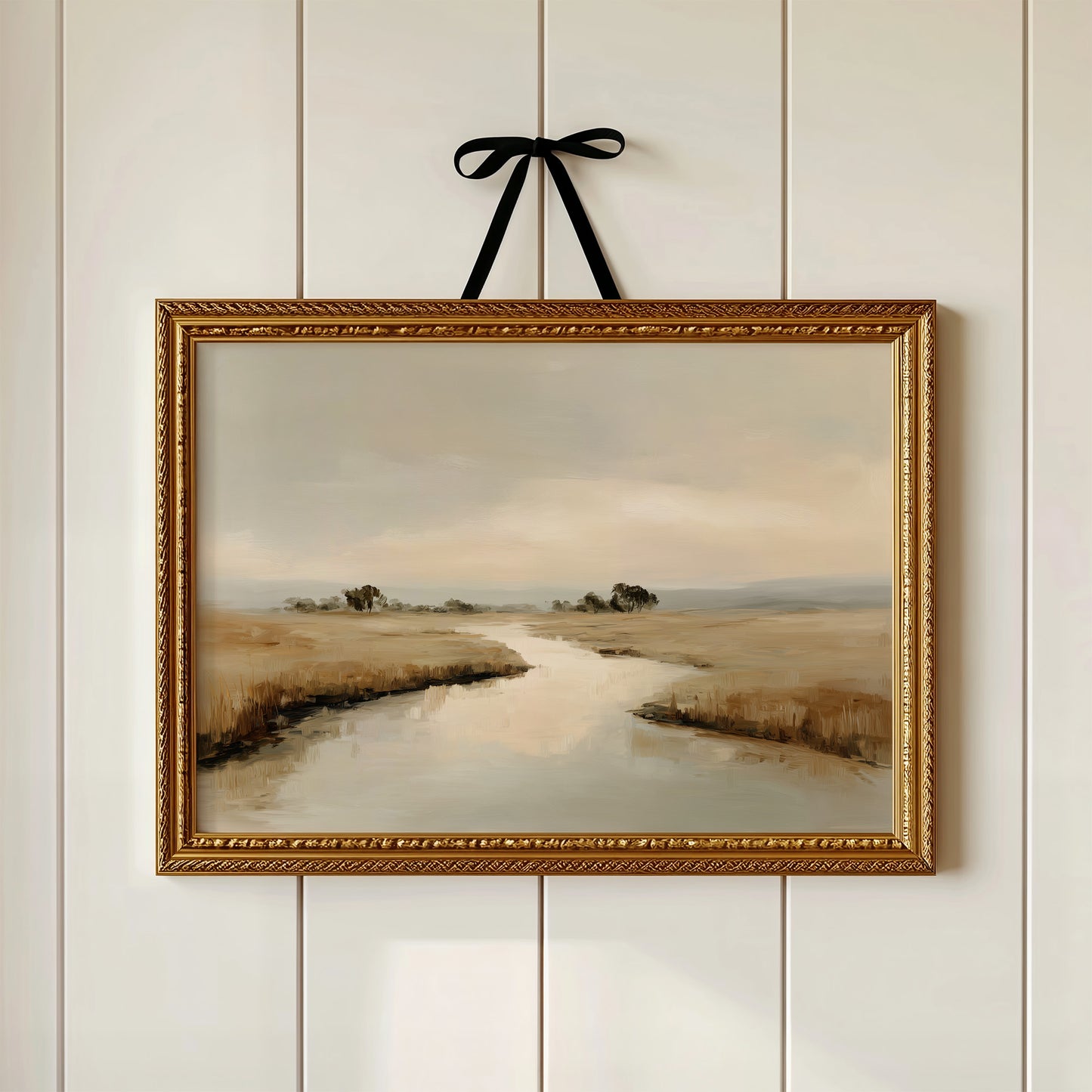 Whispered Reflections Across Ivory Marshlands