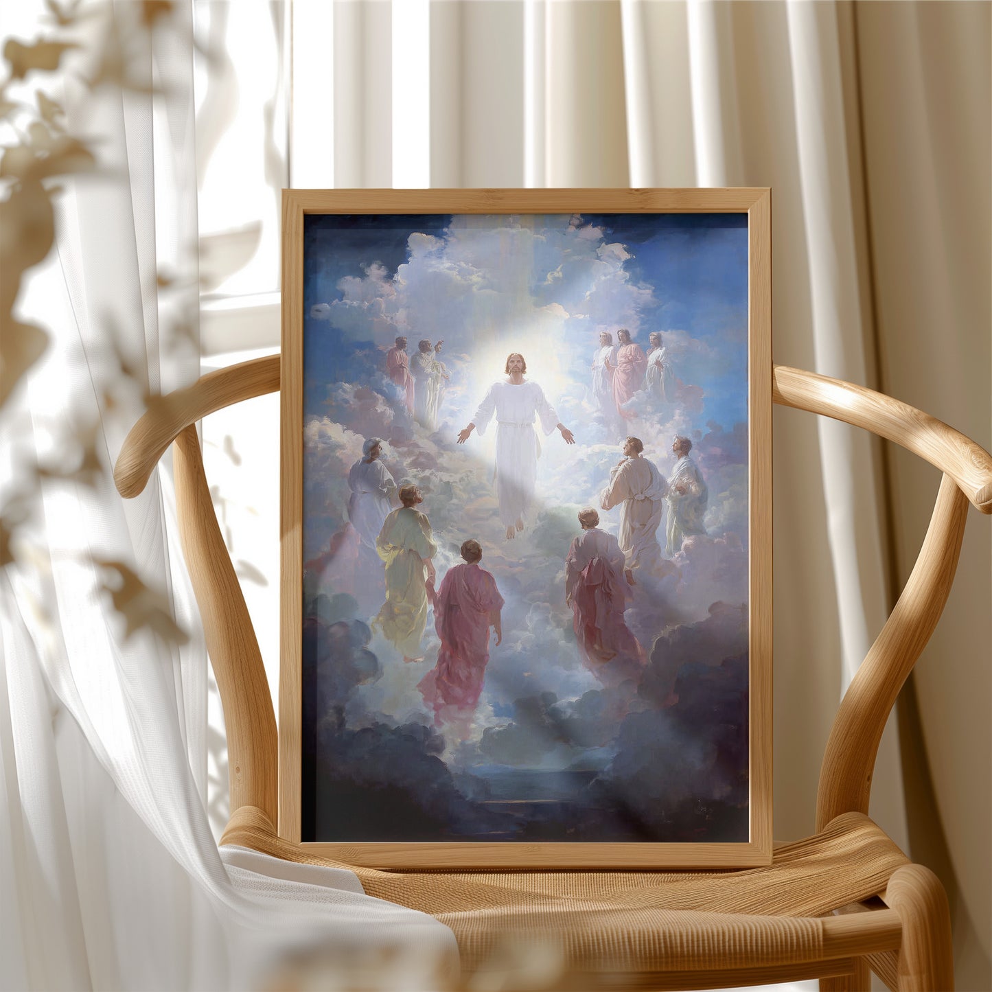 Celestial Ascension Through Radiant Clouds