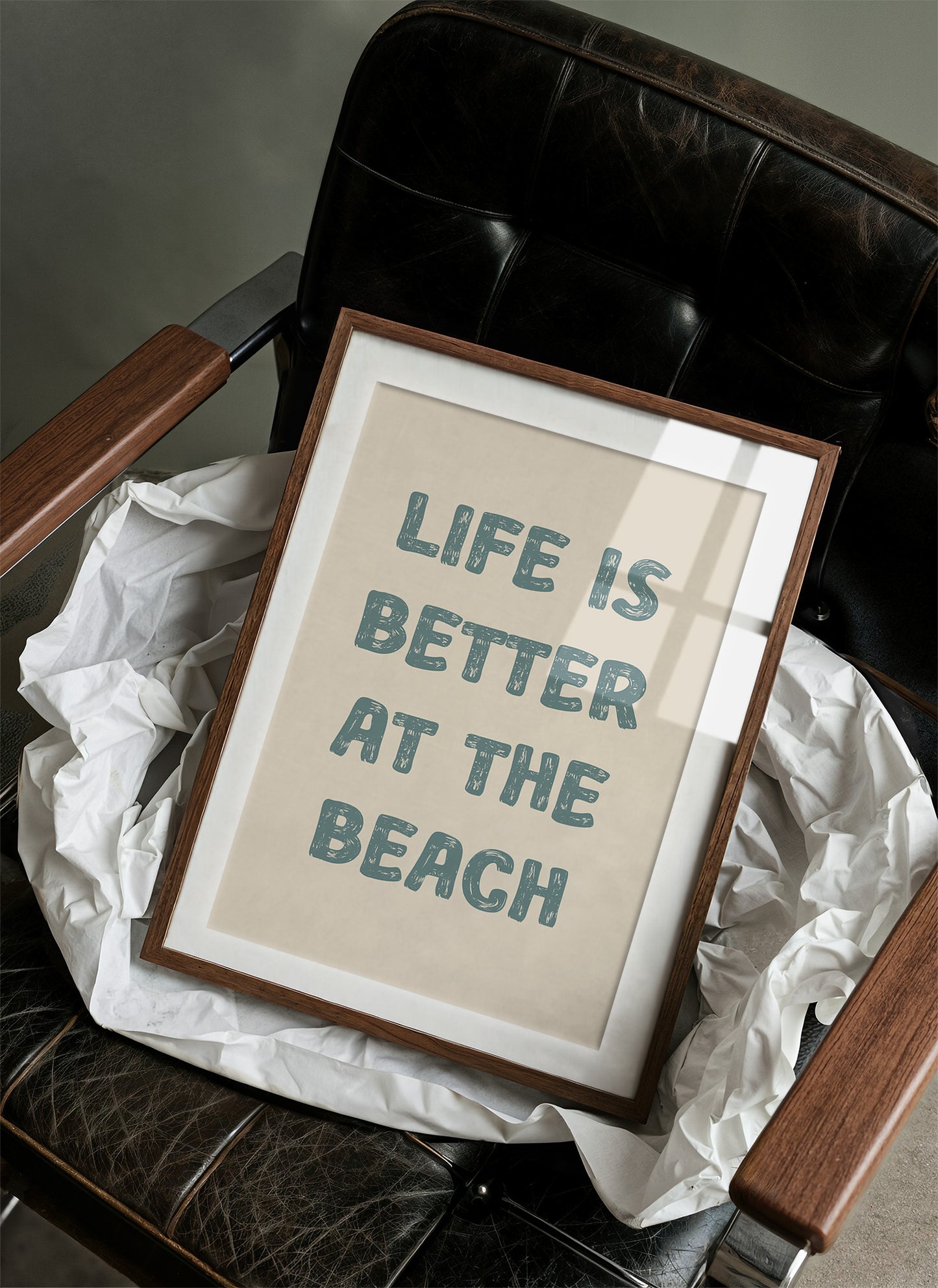 Coastal Wisdom in Teal Typography
