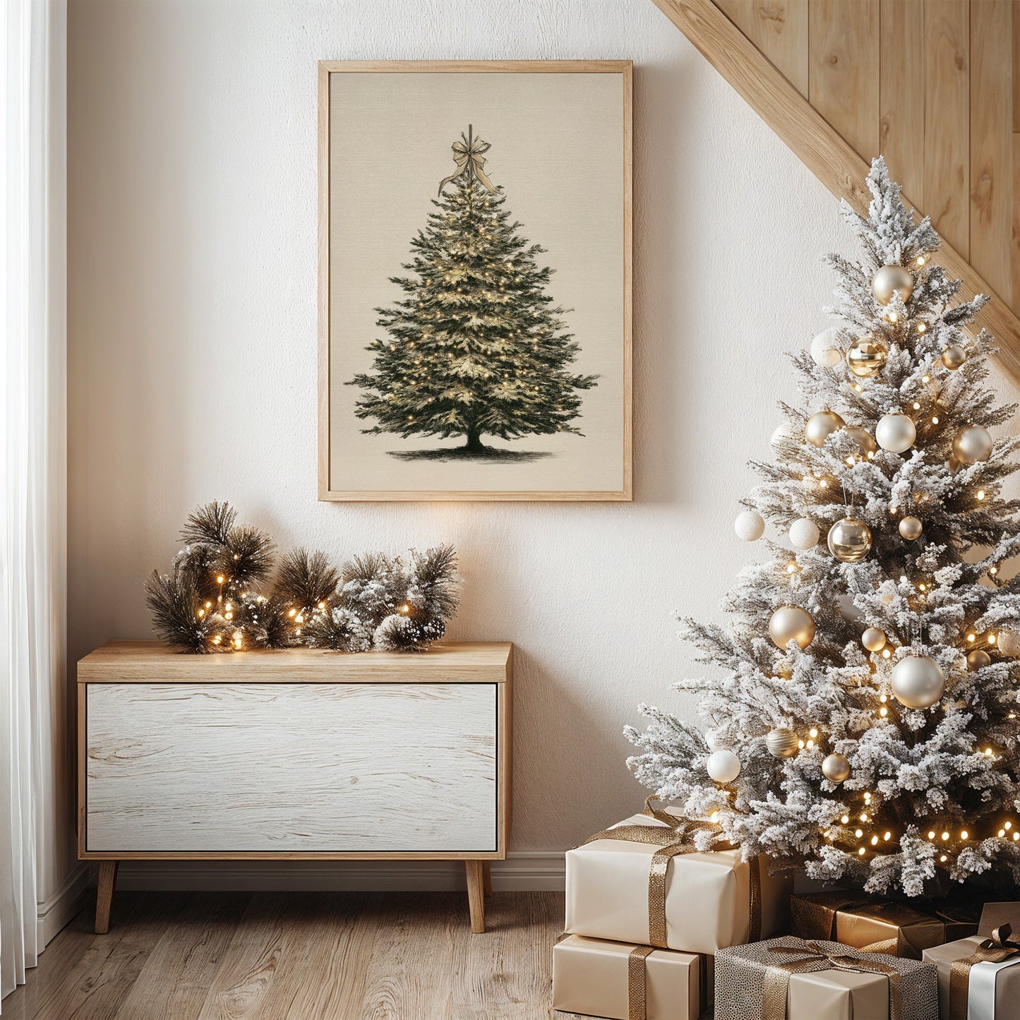 Luminous Evergreen: A Winter's Portrait