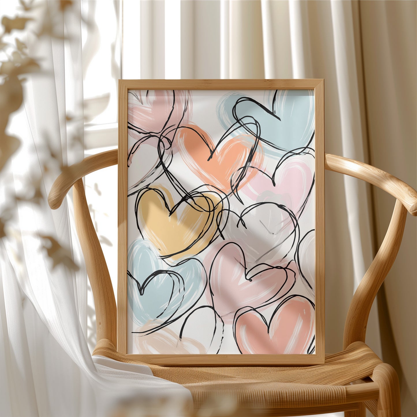 Pastel Hearts in Spontaneous Symphony