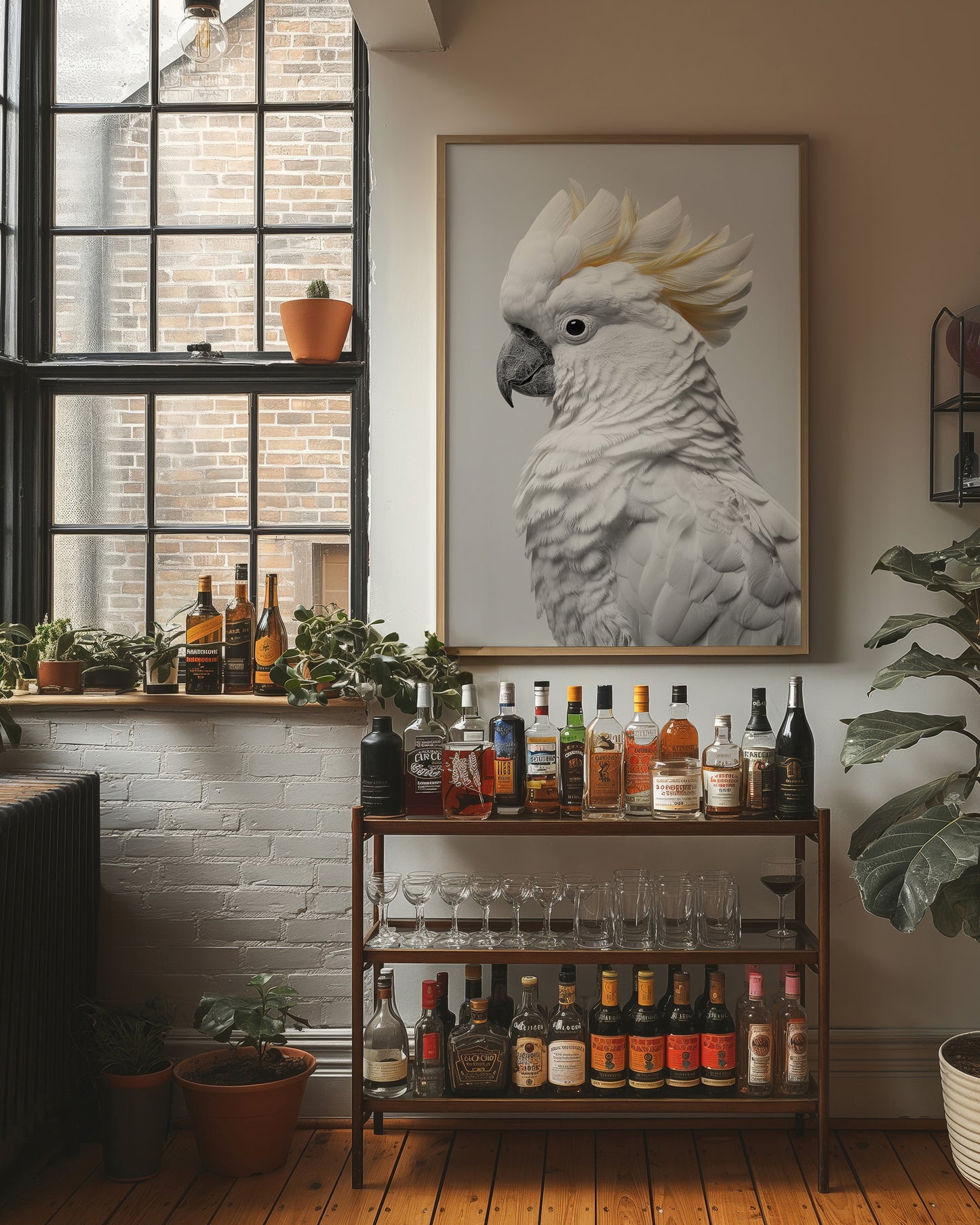 Alabaster Majesty: Portrait of a Cockatoo