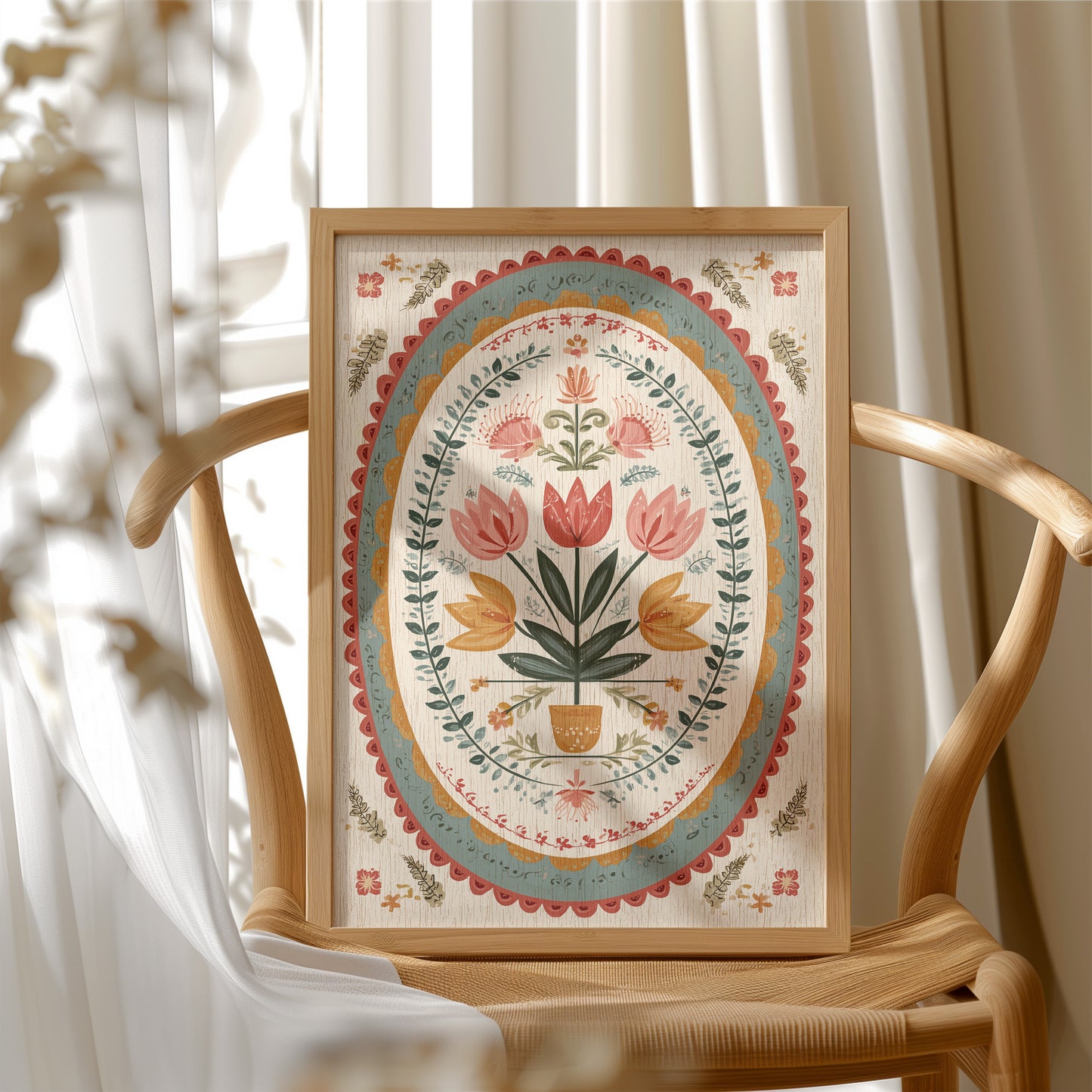 Botanical Heritage: Folk Art Blossoms