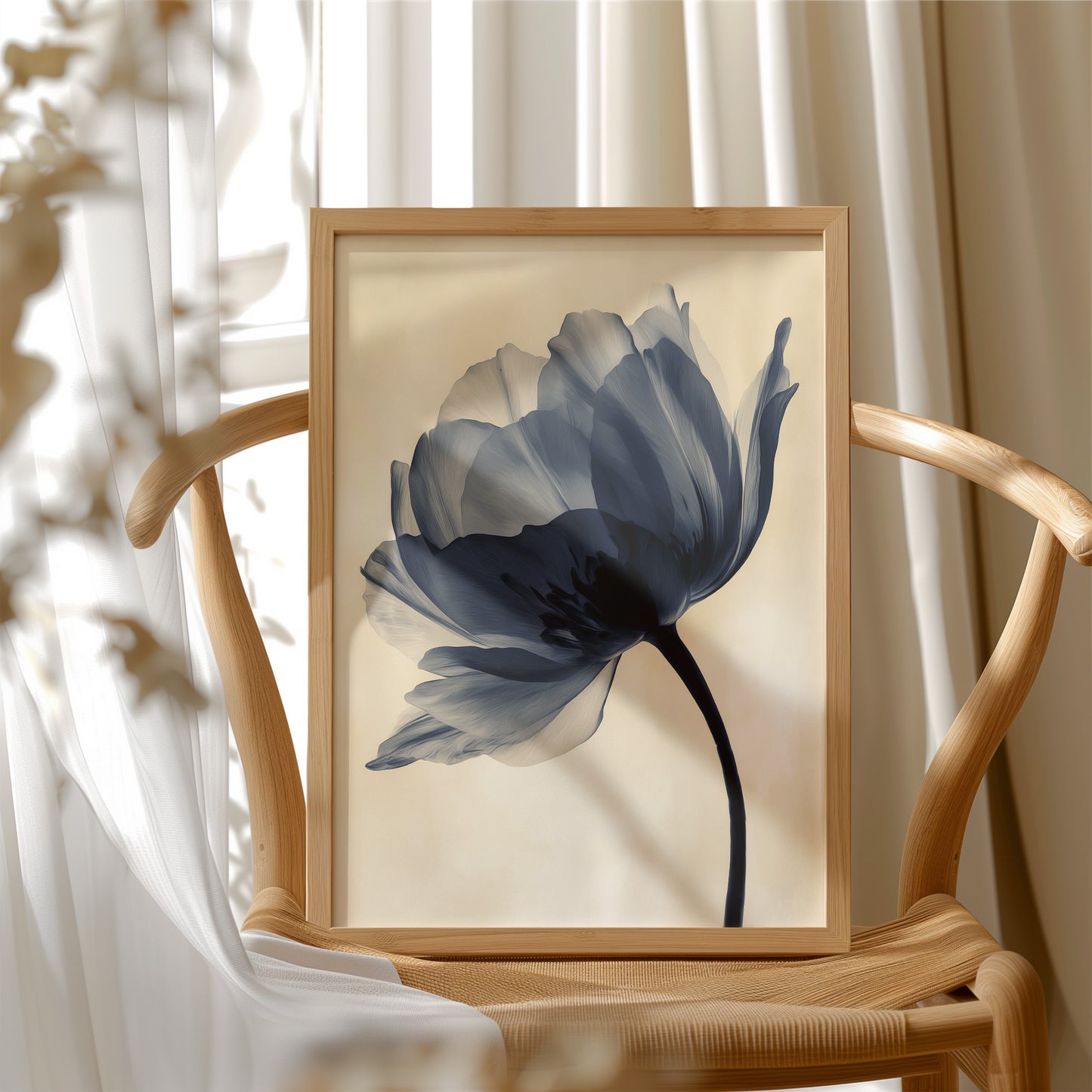 Midnight Bloom in Sepia Whispers