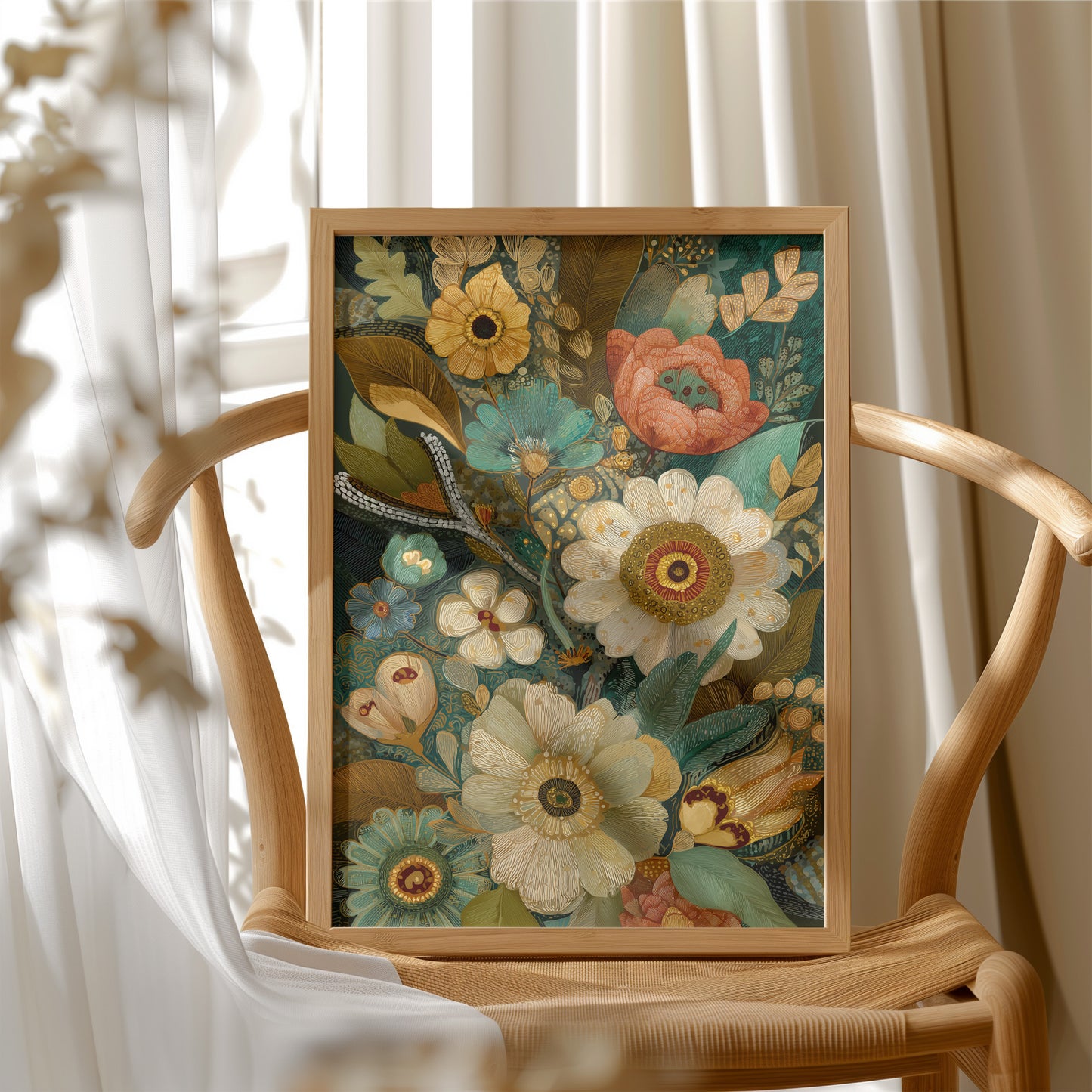 Garden Blooms In Jeweled Harmony