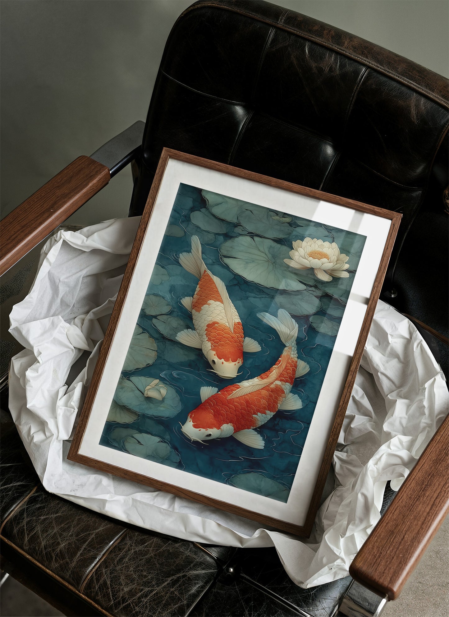 Koi Dance Below Lotus Light