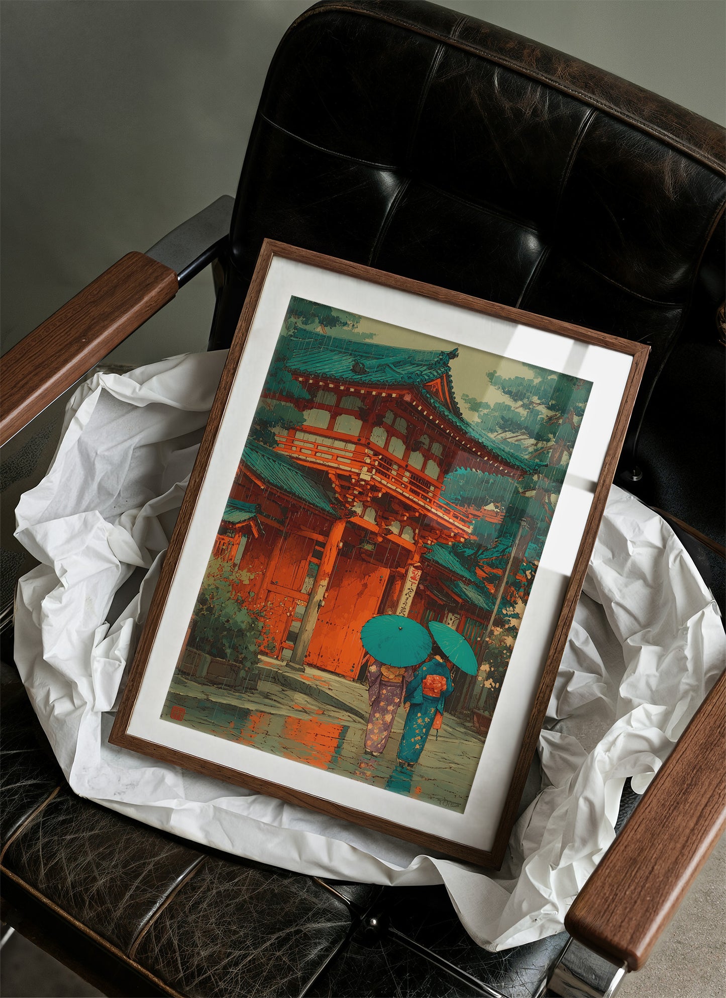 Rainy Steps At The Temple Gate