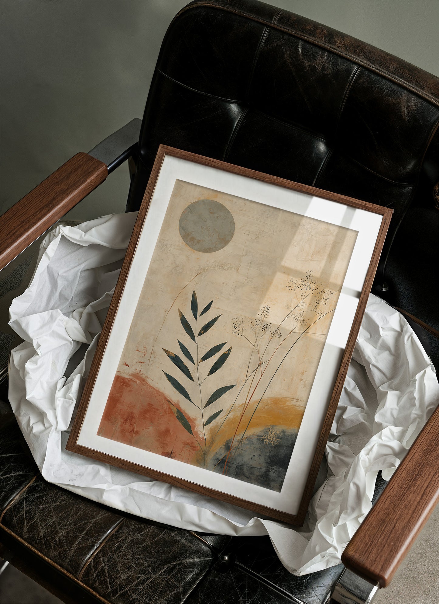 Moonlit Leaves Dance In Terra Cotta