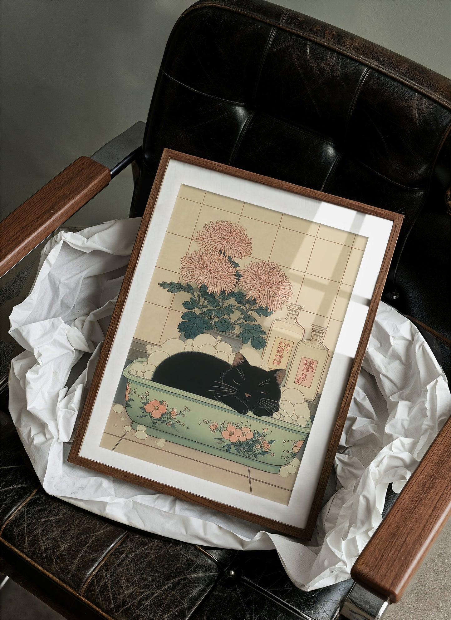 Black Cat's Garden Bath Dreams