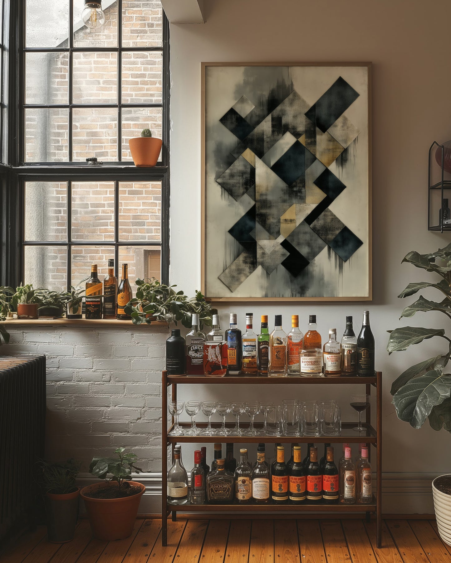 Geometric Shadows Dance At Dawn