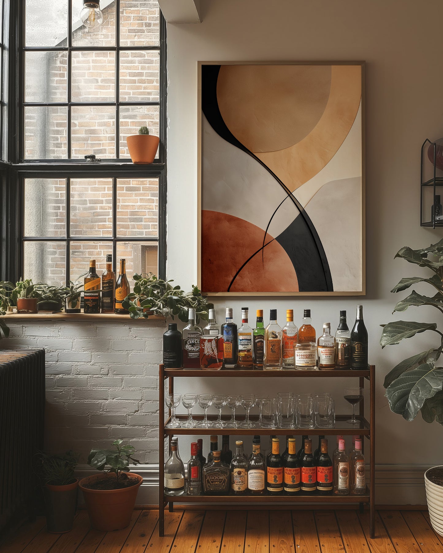 Curves Dance In Terracotta Light