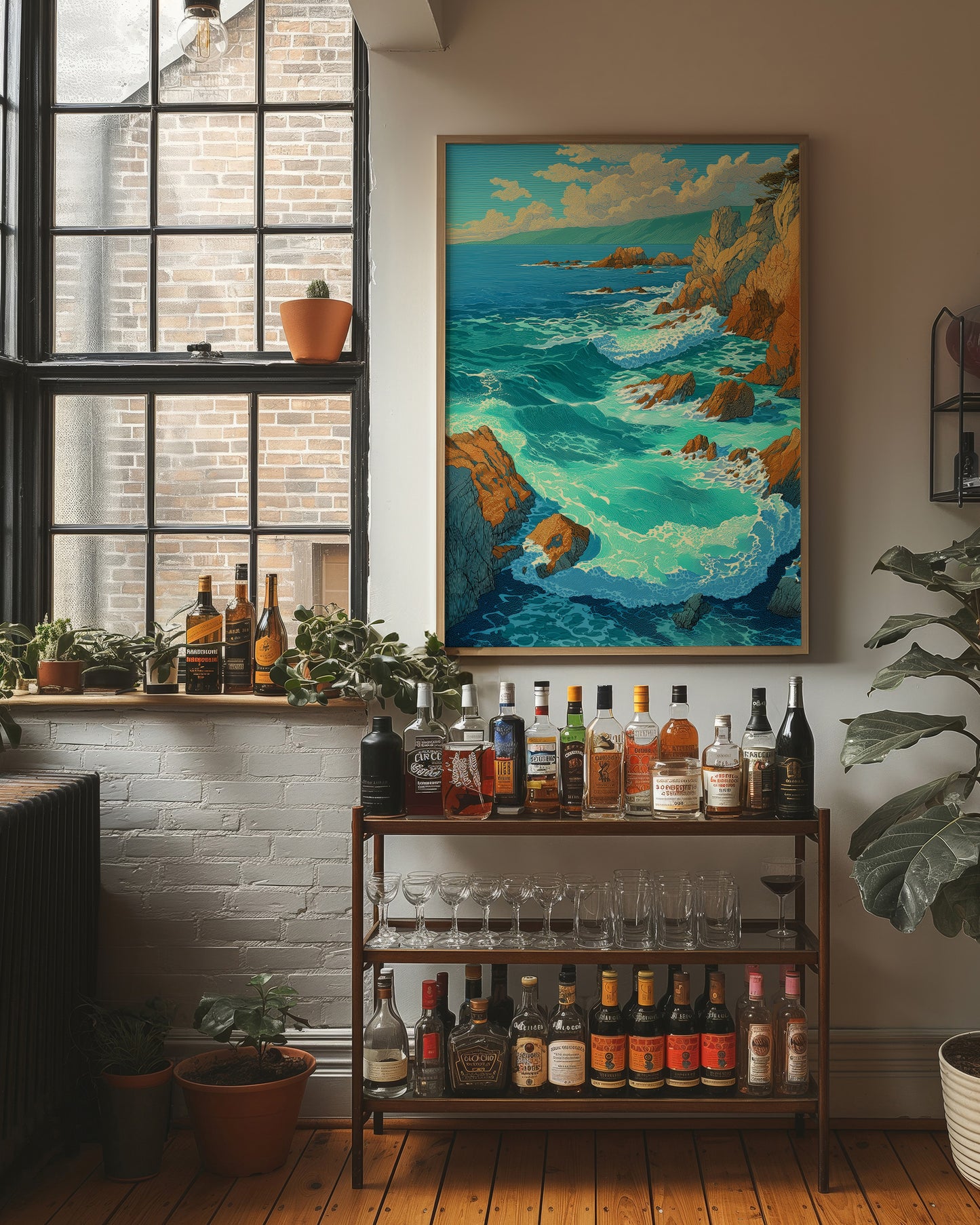 Coastal Cliffs Meet Turquoise Tides