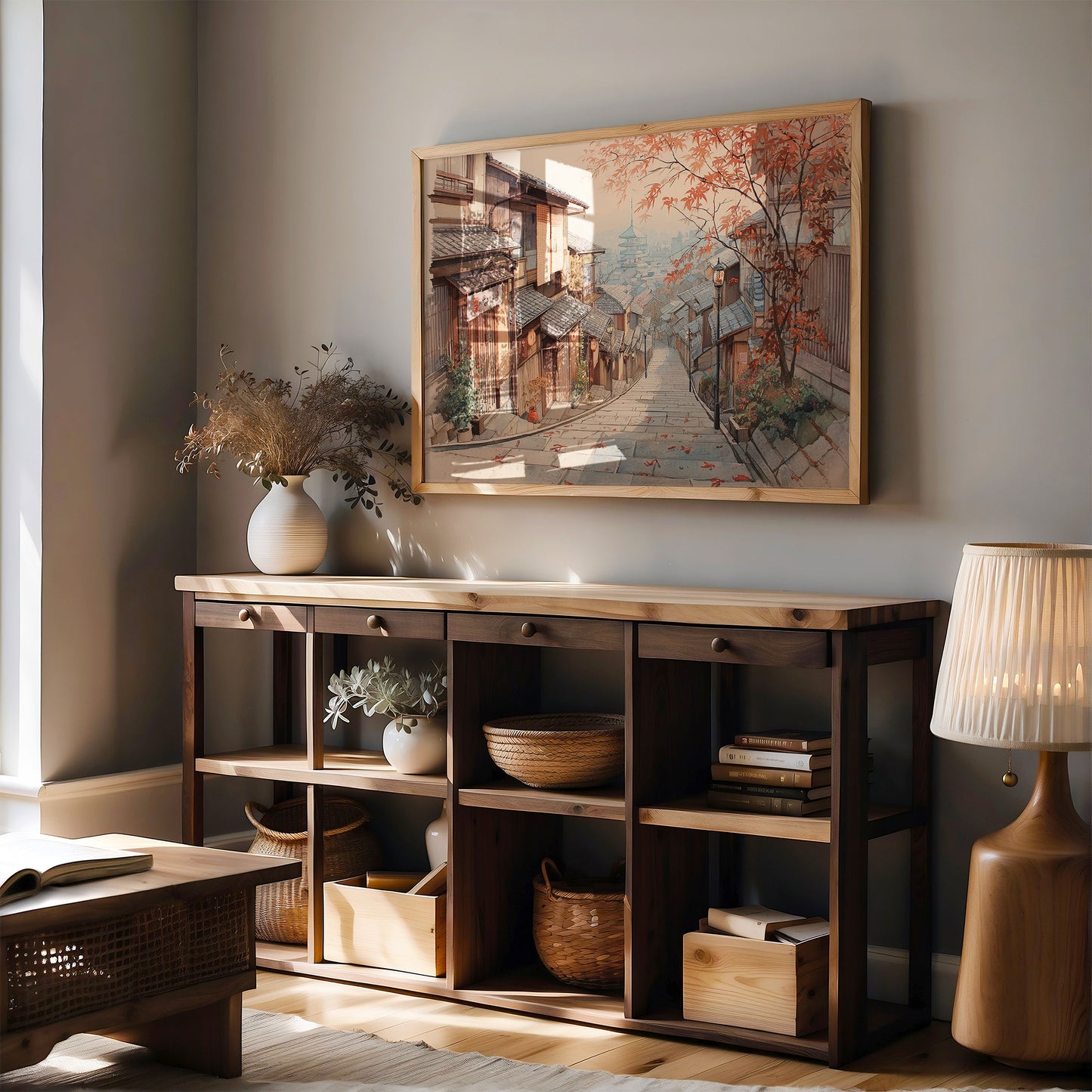 Autumn Maple Graces Ancient Streets