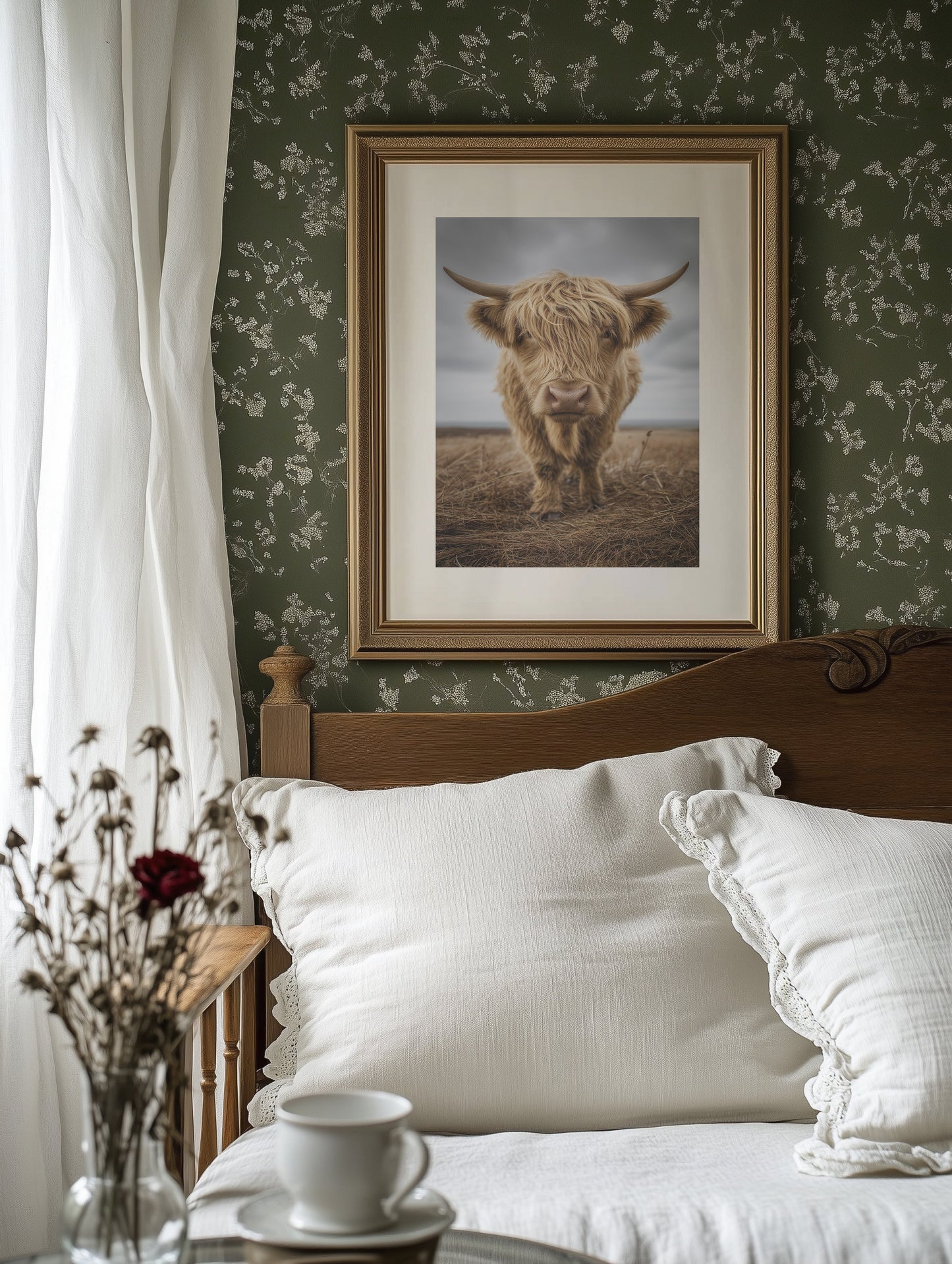 Highland Soul In Rustic Portrait