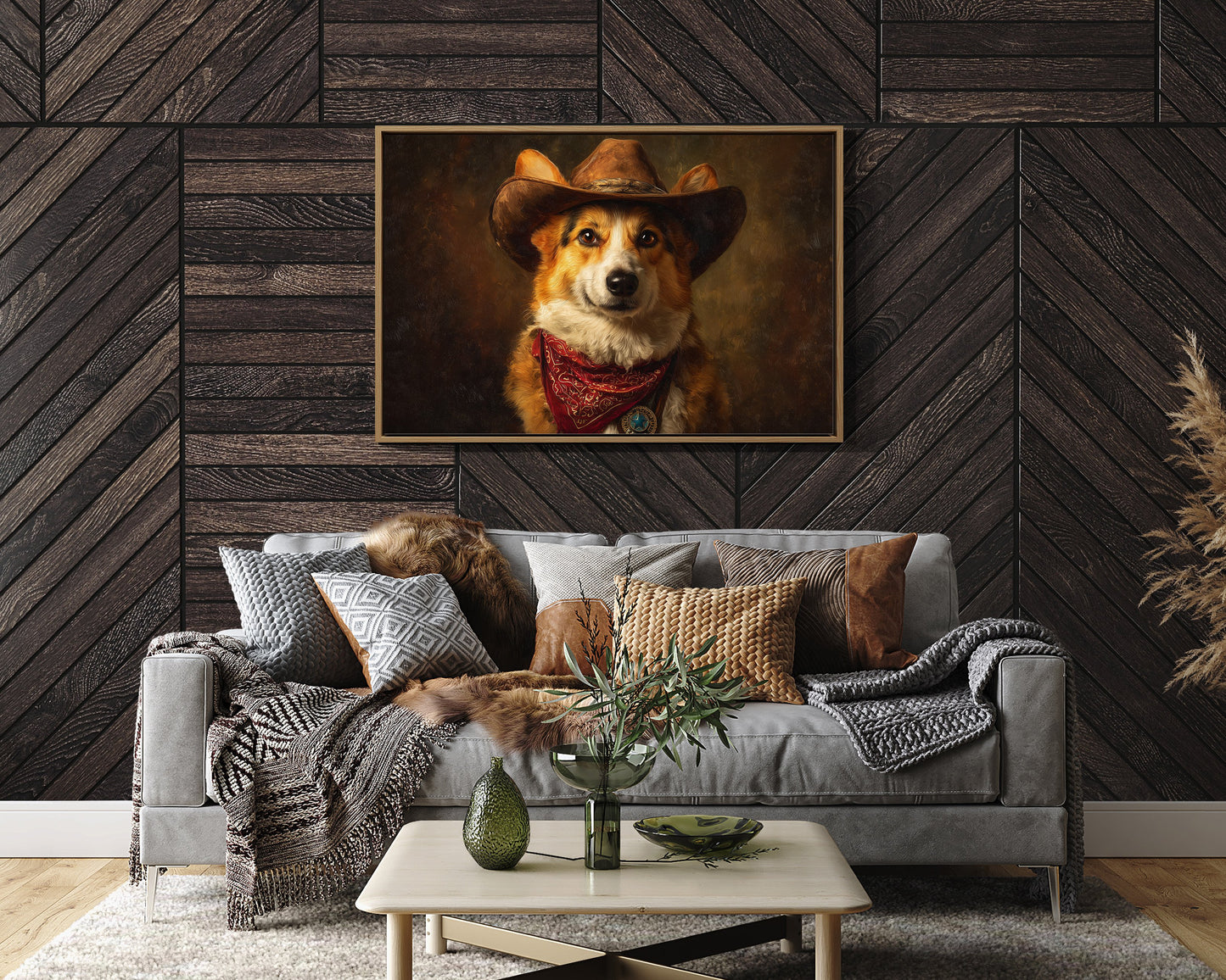 Loyal Companion In Western Attire