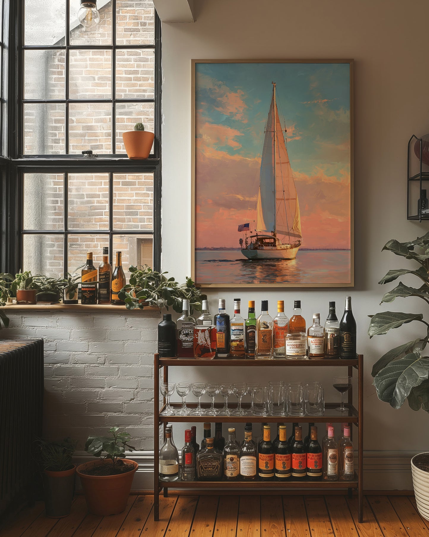 Coral Skies Meet Sailor's Freedom